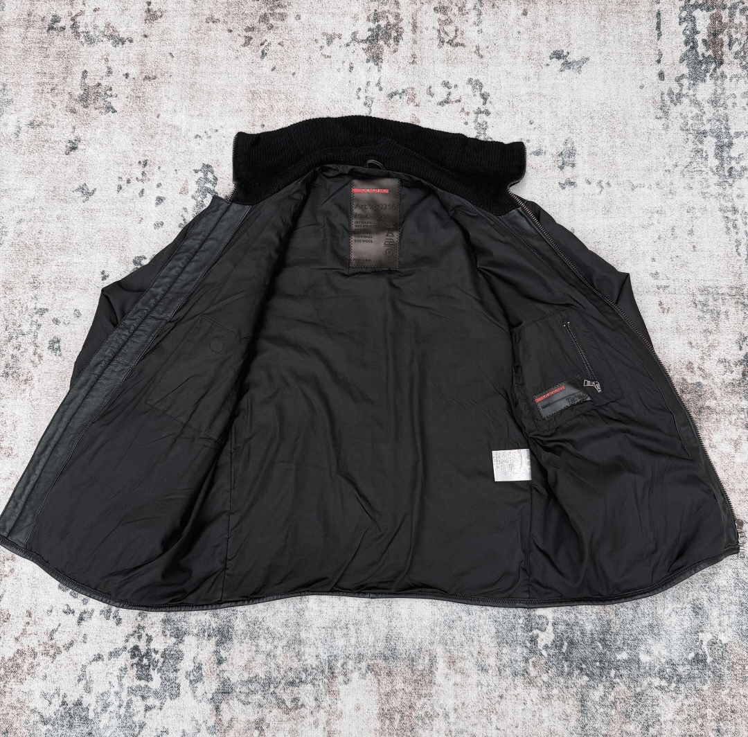 Prada Prada Sport 00s Leather Knit Hybrid Jacket Techwear Archive Size US M / EU 48-50 / 2 - 5 Thumbnail