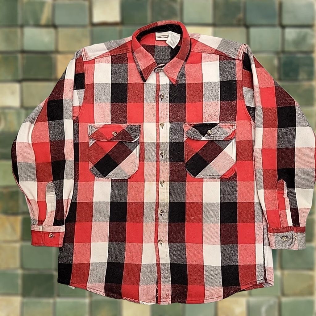 Lumberjack VINTAGE Field Stream Shirt Men Large Red Buffalo Plaid Flannel Lumberjack Casual Size US L / EU 52-54 / 3 - 1 Thumbnail