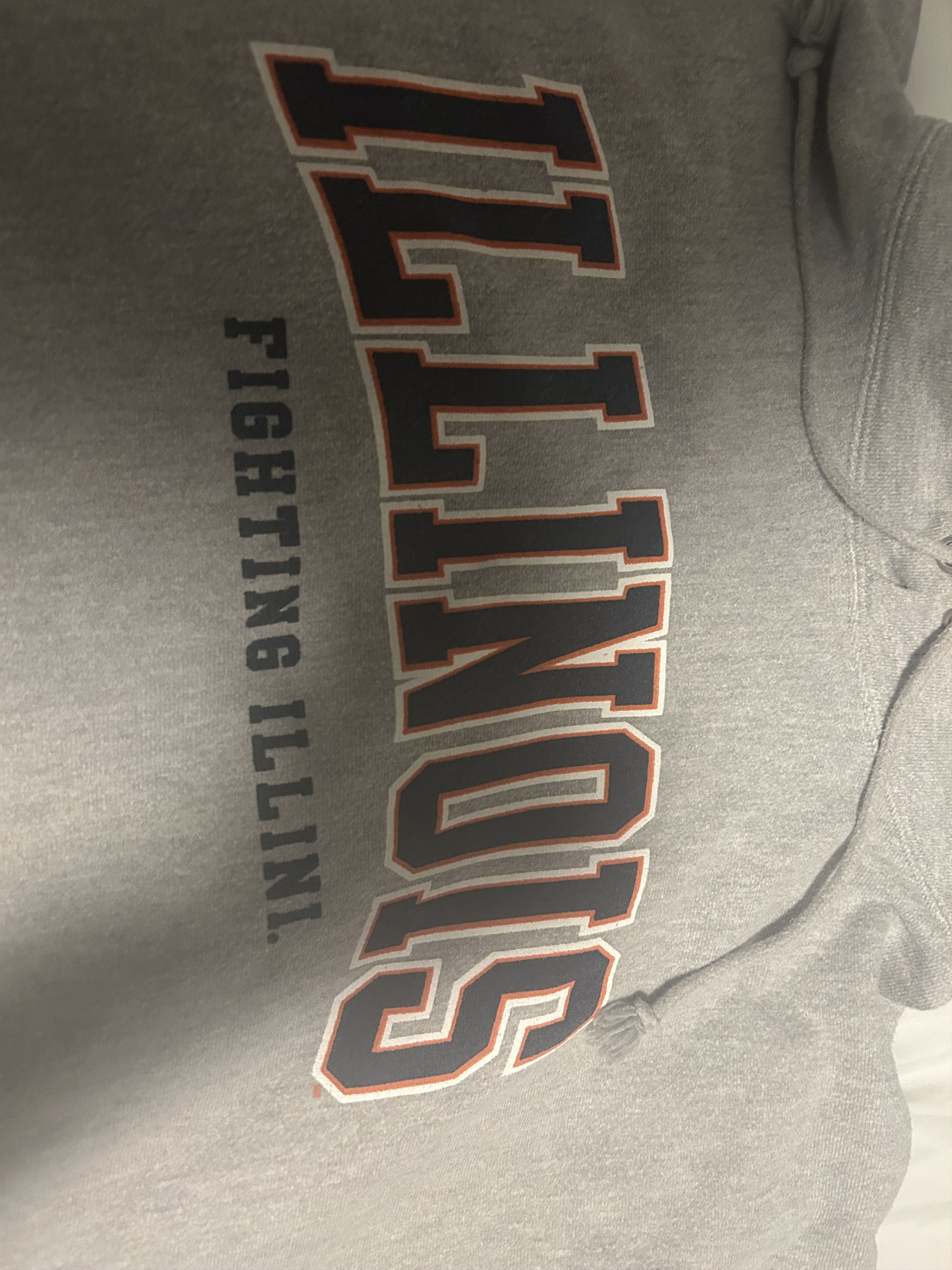 Champion Illinois Fighting Grey Powerblend Twill Hooded. Size US XXL / EU 58 / 5 - 2 Thumbnail