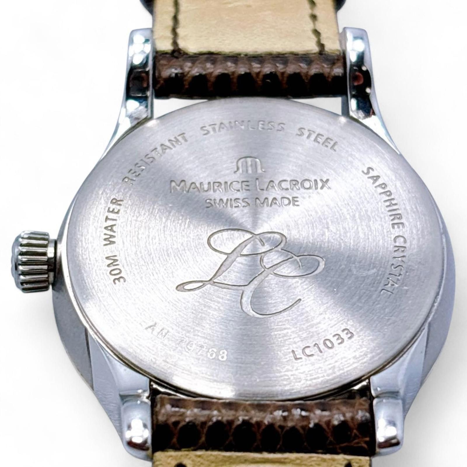 Maurice Lacroix Maurice Lacroix - Classic Brown Leather Strap Watch Size ONE SIZE - 8 Thumbnail