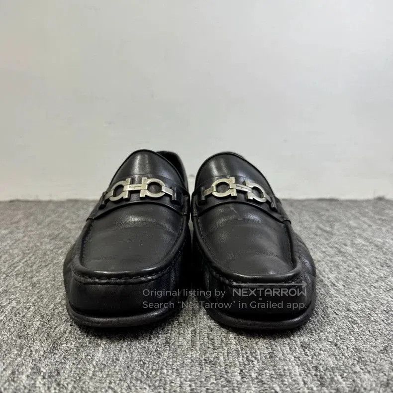 Vintage Ferragamo Lock Buckle Leather Loafers. Size US 9 / EU 42 - 2 Thumbnail