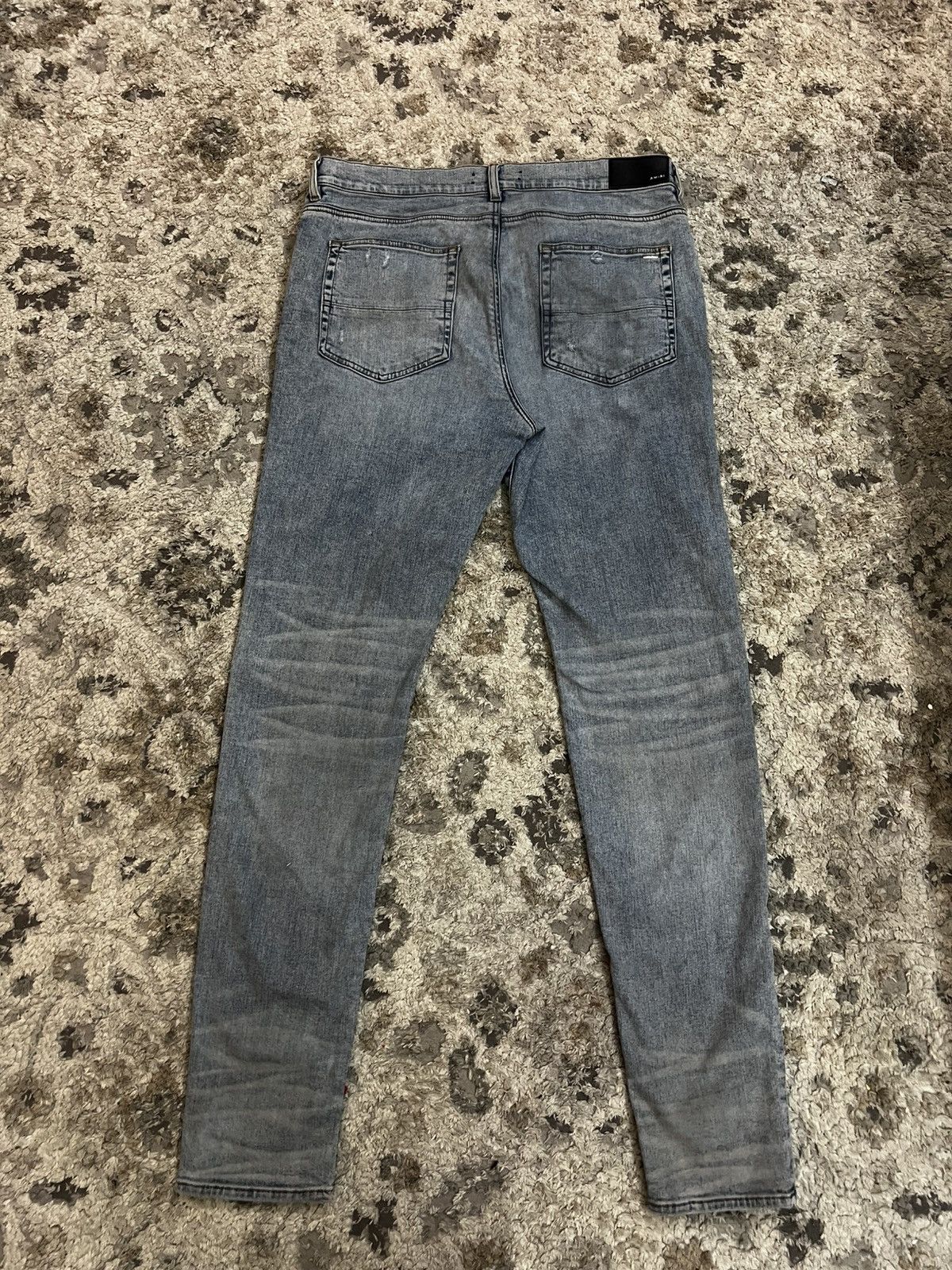 Amiri Amiri Skinny Grey Denim Jeans glitter Patch – Size 38 Size US 38 / EU 54 - 7 Thumbnail