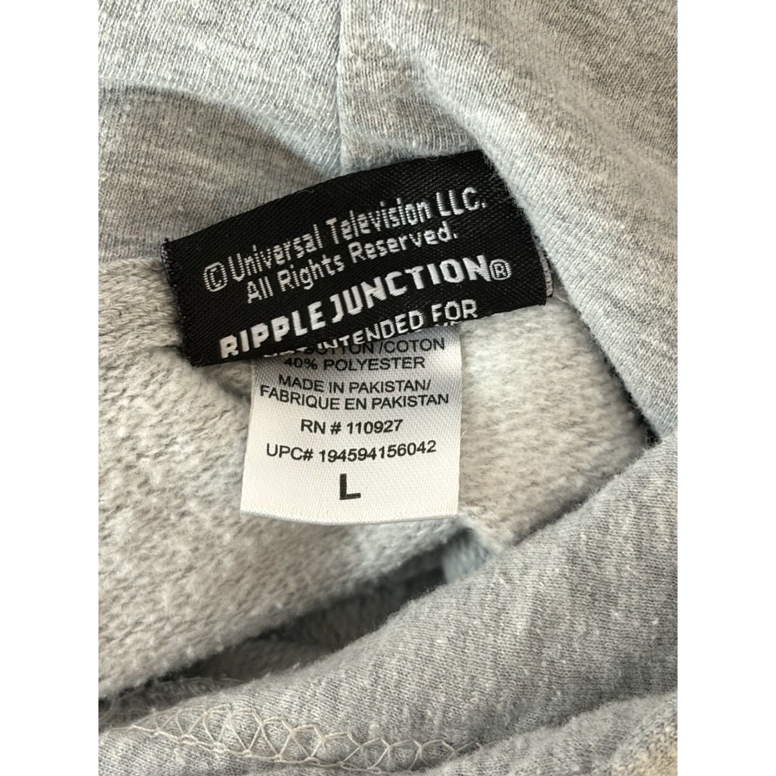 Gildan VINTAGE? No—not vintage. The Office Dunder Mifflin Mens Sweatshirt Hoodie Gray Hooded Pullover sz Large Size US L / EU 52-54 / 3 - 7 Thumbnail