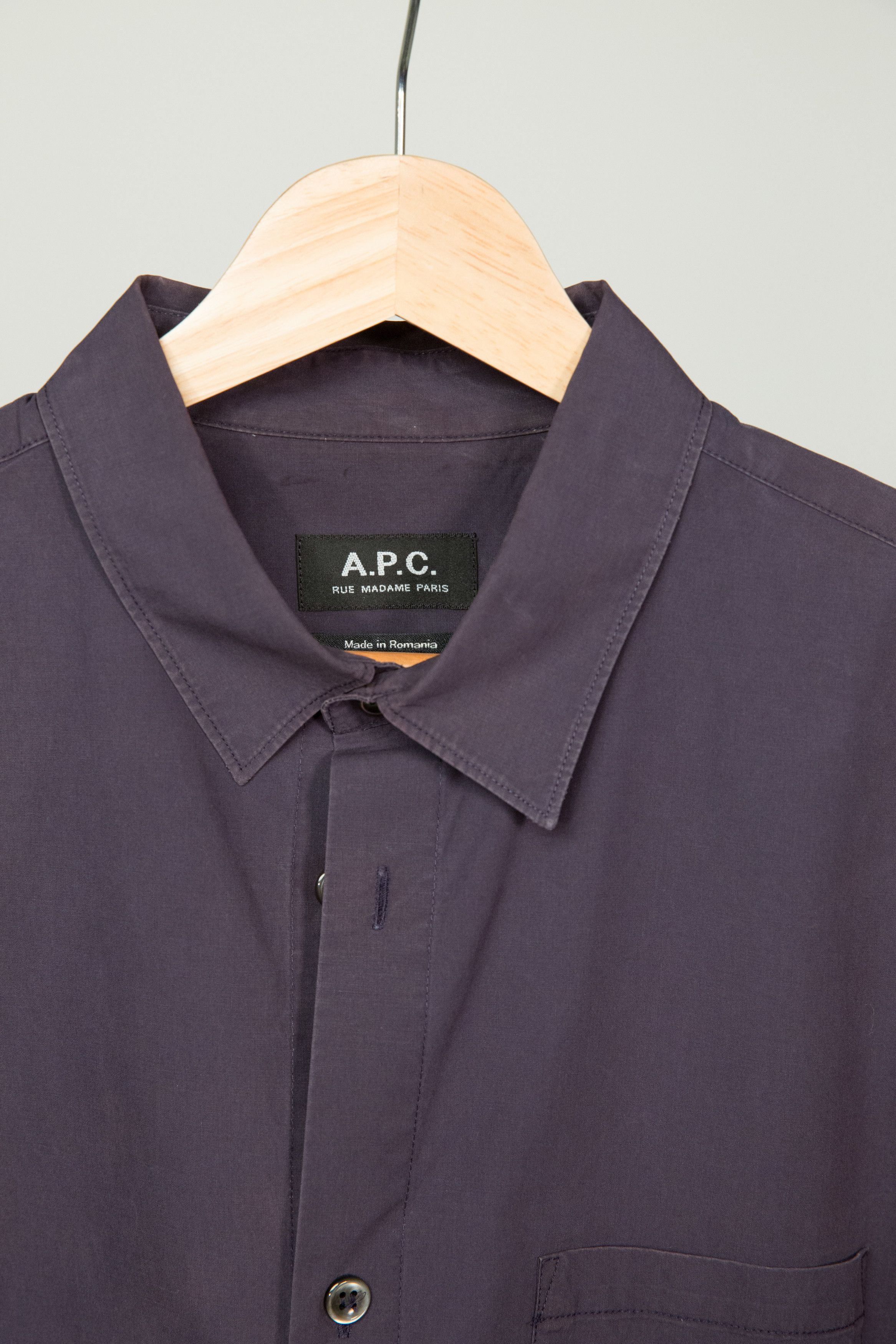 A.P.C. APC Chemise Andreas Shirt in Dark Navy Size US M / EU 48-50 / 2 - 9 Thumbnail