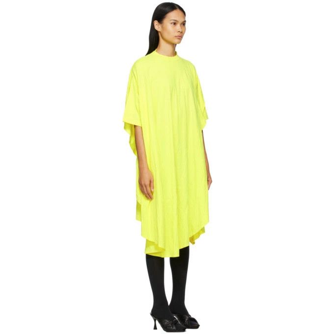 Balenciaga o1y0625 Short Sleeves Midi Dress in Yellow Size S / US 4 / IT 40 - 2 Thumbnail