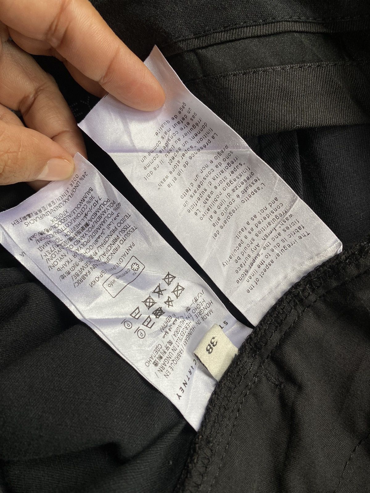 Stella McCartney STELLA/MCCARTNEY Black Cargo Pants with Zipper Pockets Size 29" - 6 Thumbnail