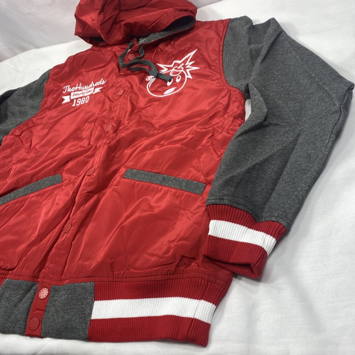 The Hundreds × Vintage The Hundreds x Drawing Lines Huge Bomber Varsity Jacket Size US M / EU 48-50 / 2 - 6 Thumbnail