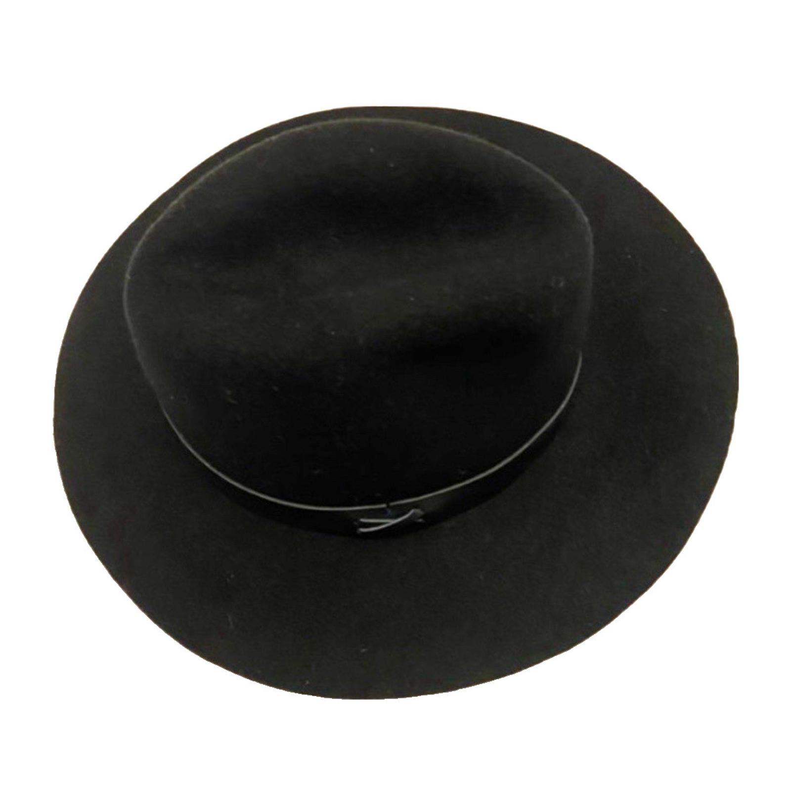 Other NWT Hat Attack 100% Wool Felt Fedora Leather Trim Black Hat Size ONE SIZE - 2 Thumbnail