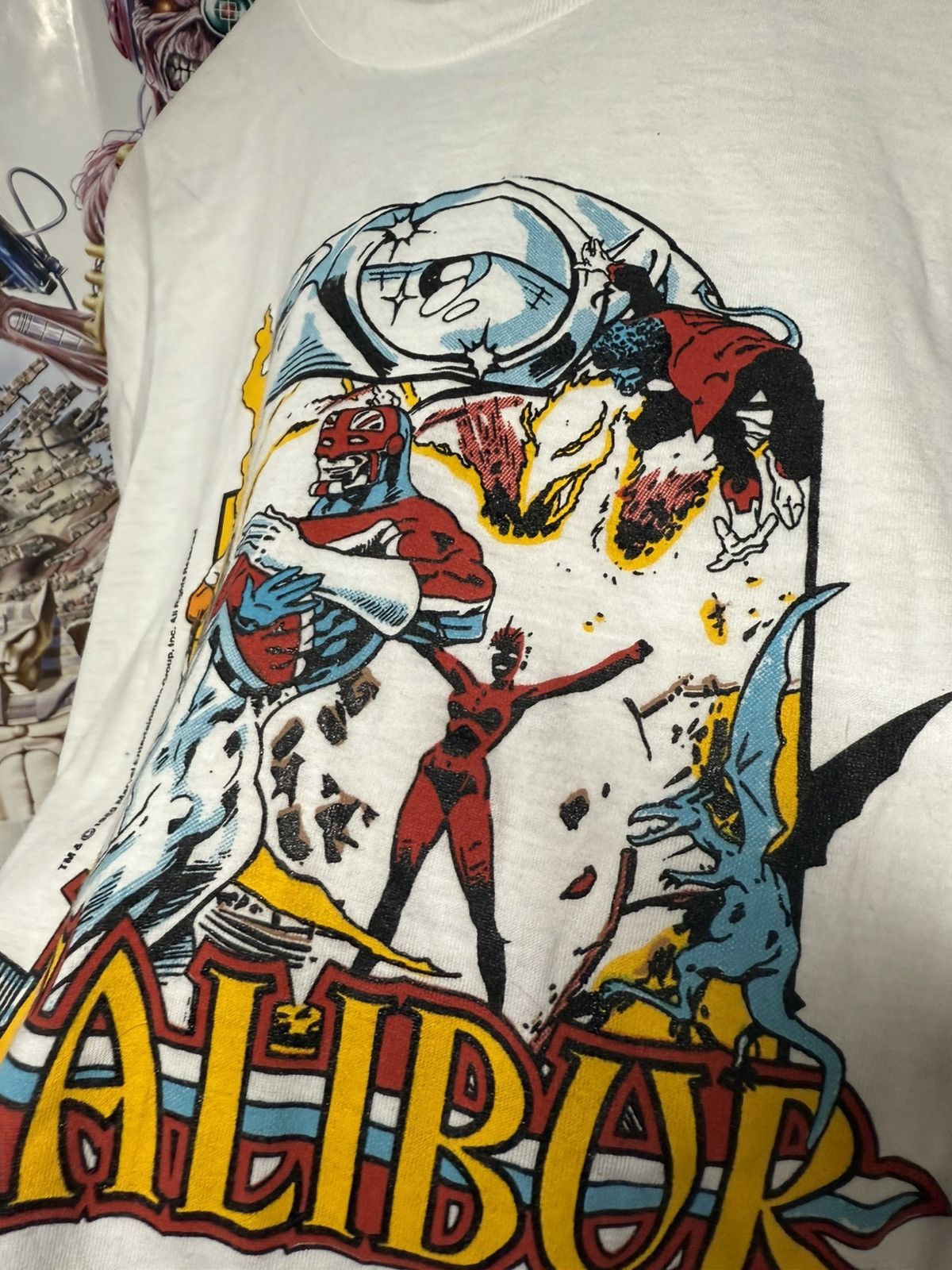 Vintage Vintage 1980’s Excalibur Marvel Comics T-Shirt Size Small Size US S / EU 44-46 / 1 - 8 Thumbnail