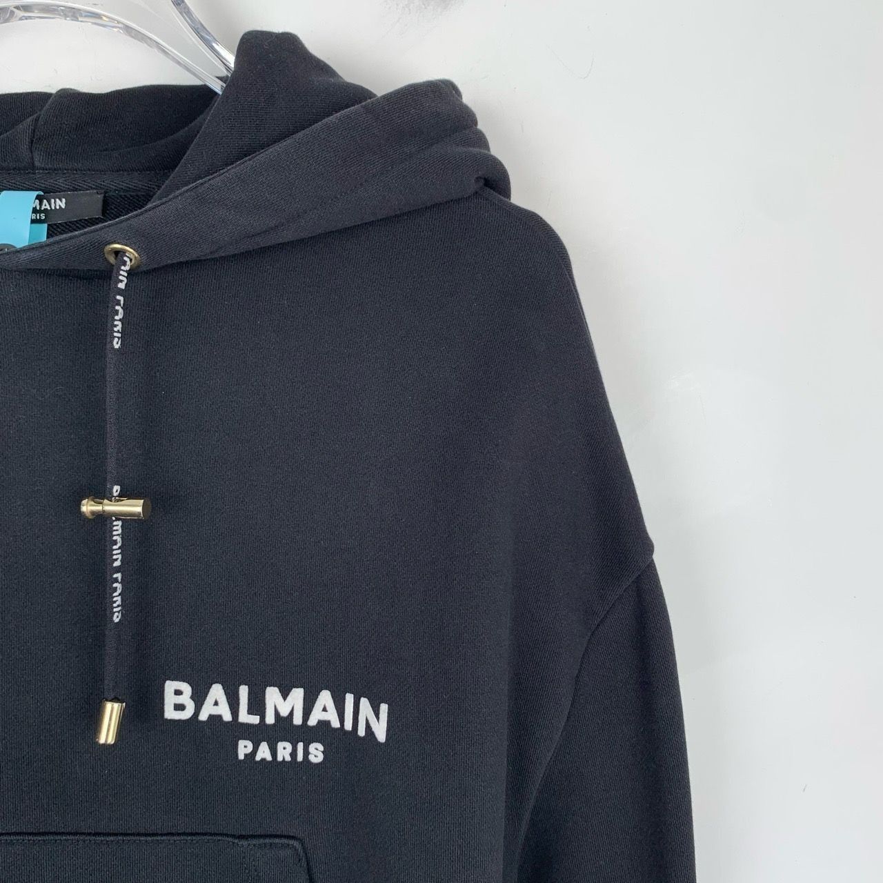 Balmain Balmain Paris Black Hoodie Sweatshirt With Logo Drawstring H Size S / US 4 / IT 40 - 3 Thumbnail