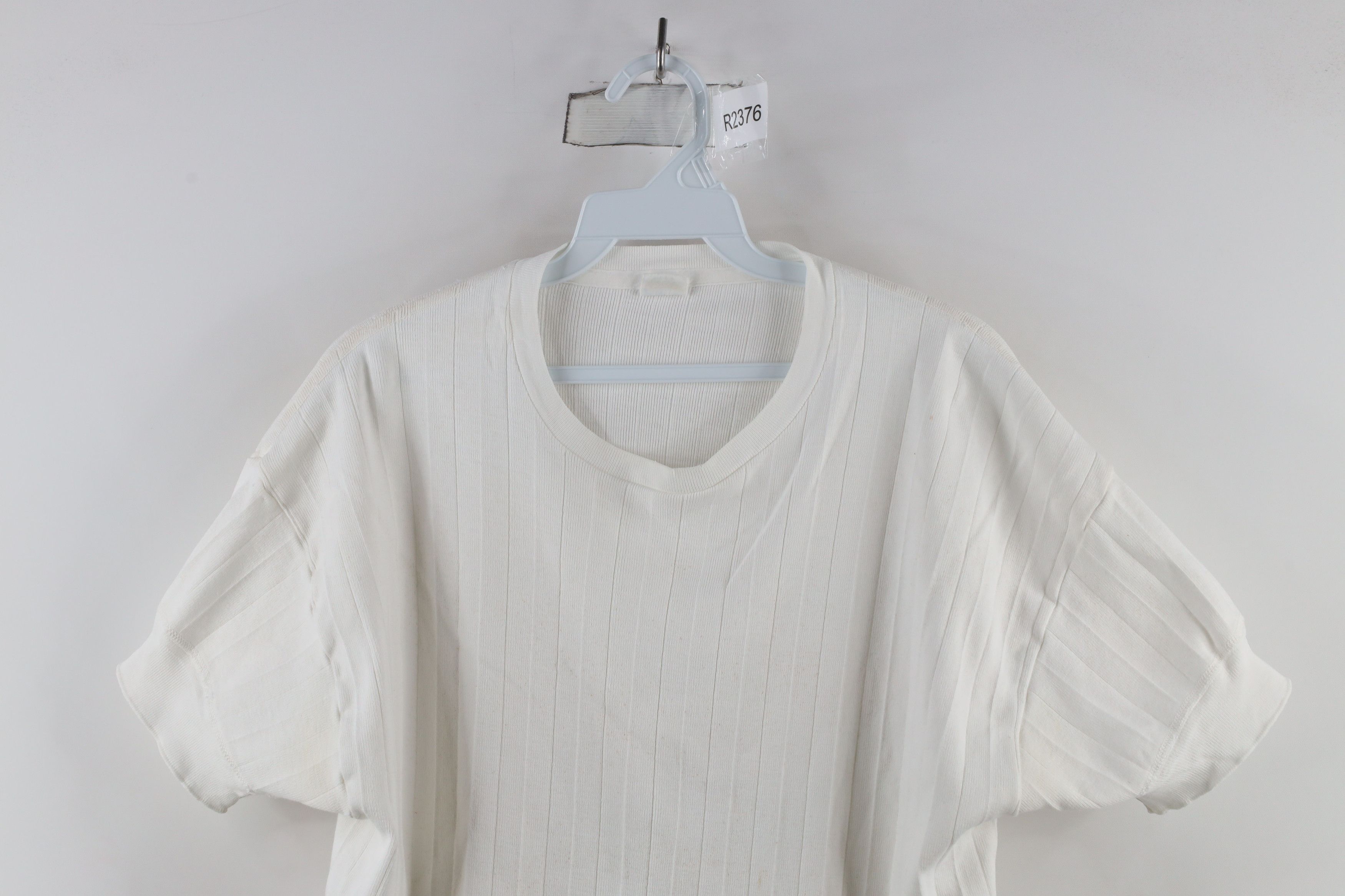 Vintage Vintage 60s 70s Streetwear Cotton Ribbed Knit T-Shirt USA Size US XL / EU 56 / 4 - 2 Thumbnail
