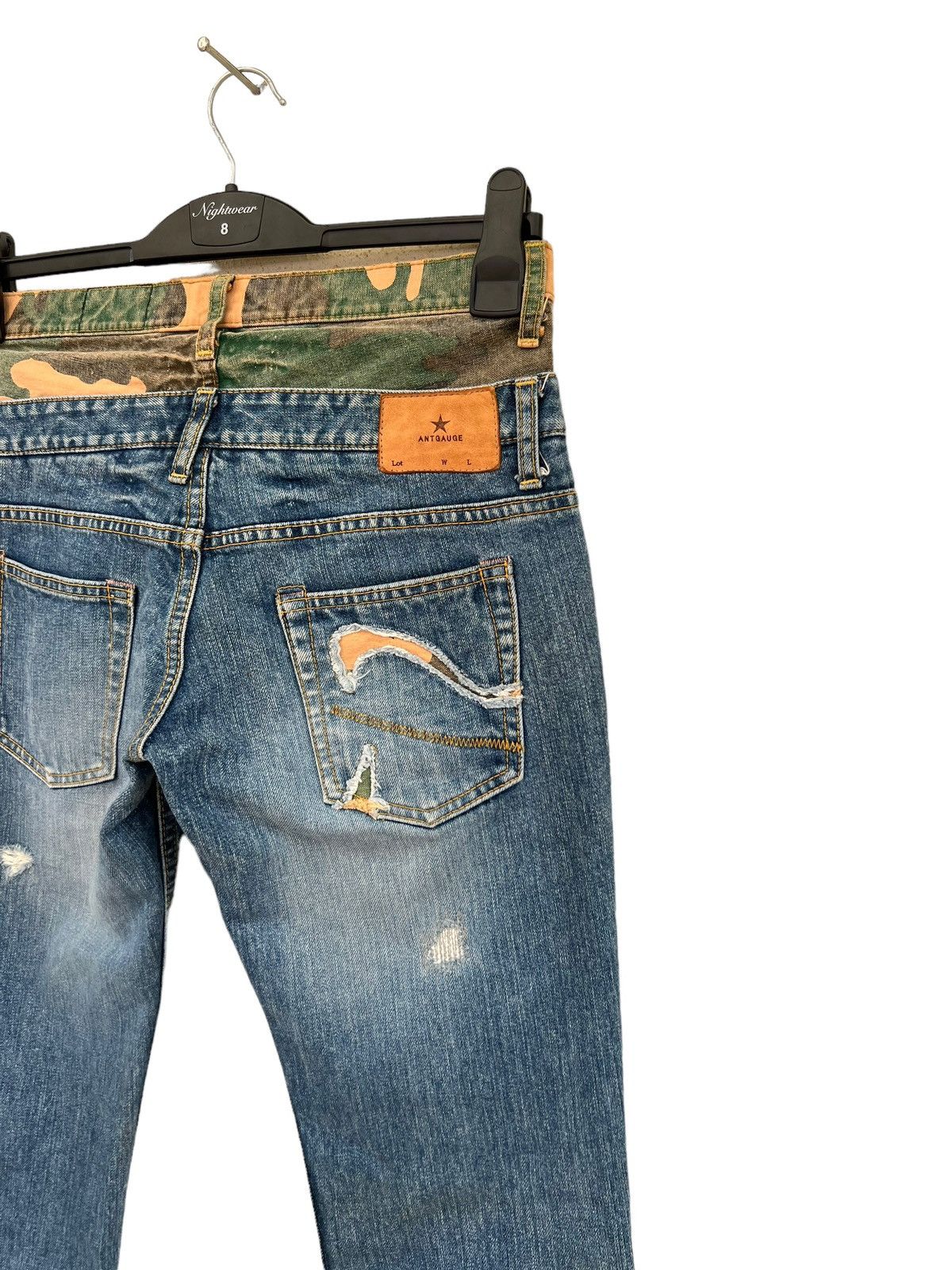 Vintage Antgauge Japan Double Waist Rips Distressed Denim Size US 29 - 18 Thumbnail