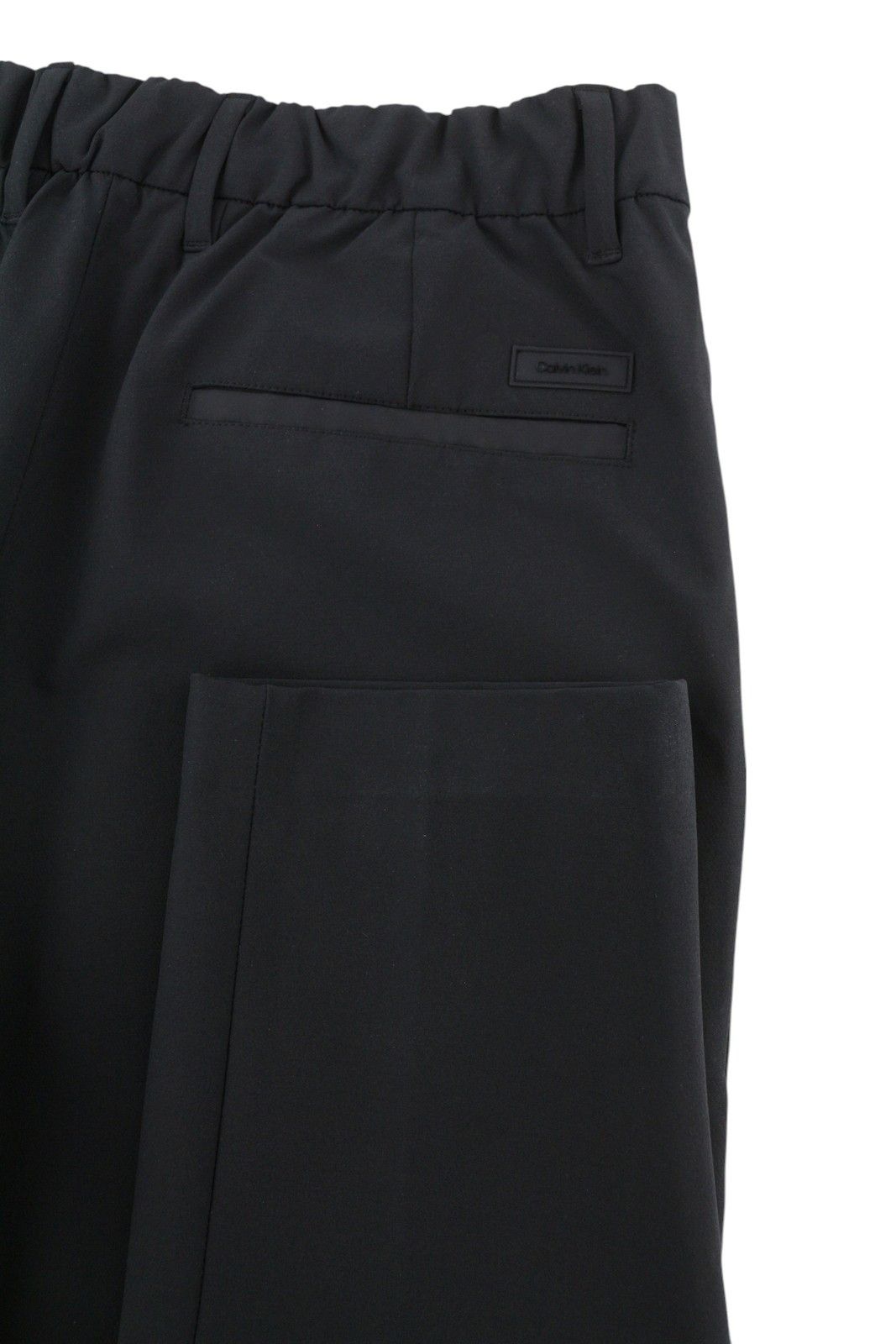 Calvin Klein CRINKLE TECH STRETCH S Black Elastic Waist Pants 84978 Size US 30 / EU 46 - 5 Thumbnail