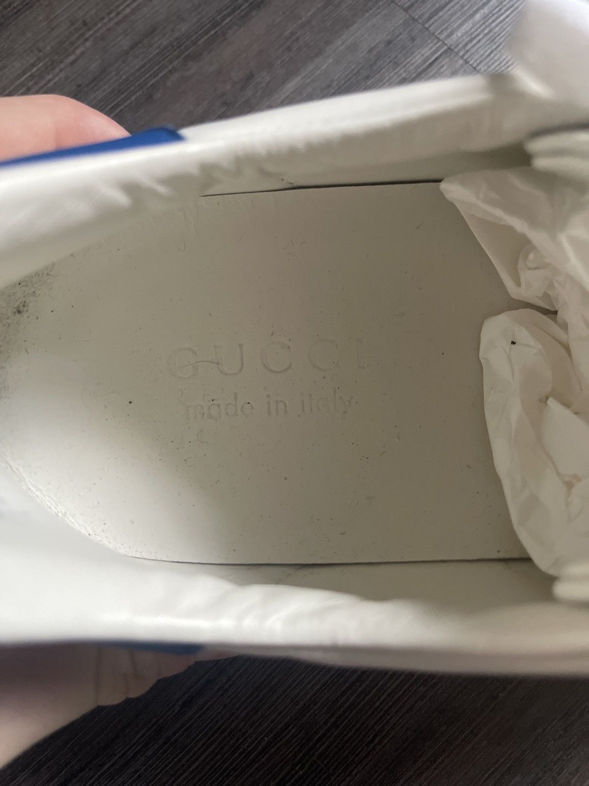 Gucci New Ace Tennis-embroidered Leather Low-top Sneakers Size US 7.5 / EU 40-41 - 8 Thumbnail