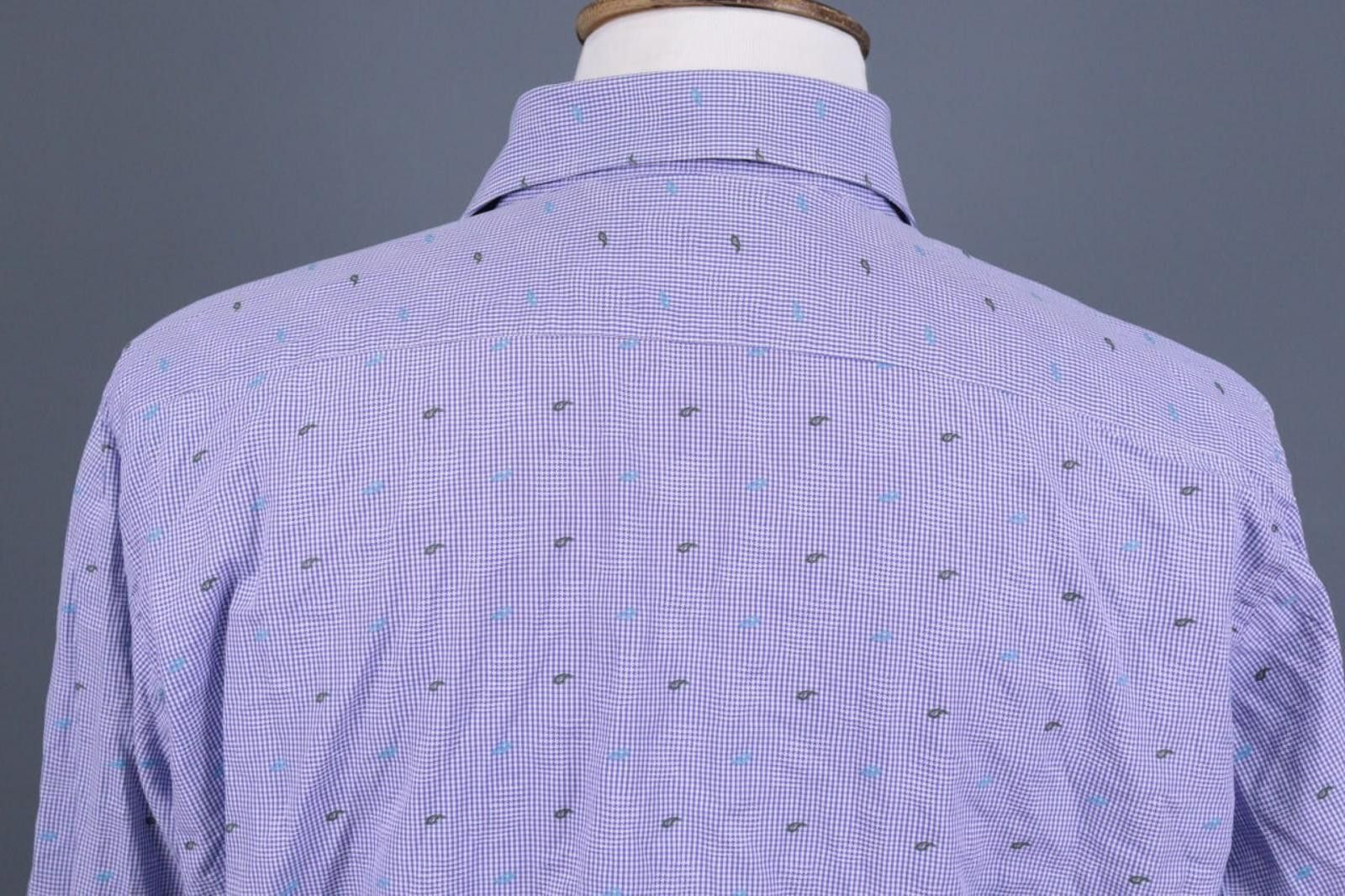 Etro Etro Milano Blue Printed Shirt Size 43 Size US M / EU 48-50 / 2 - 11 Thumbnail