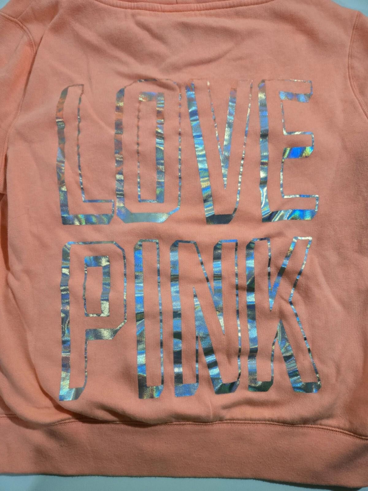 Designer Victoria's Secret PINK Metallic Full Zip Hoodie Size Large Size L / US 10 / IT 46 - 2 Thumbnail