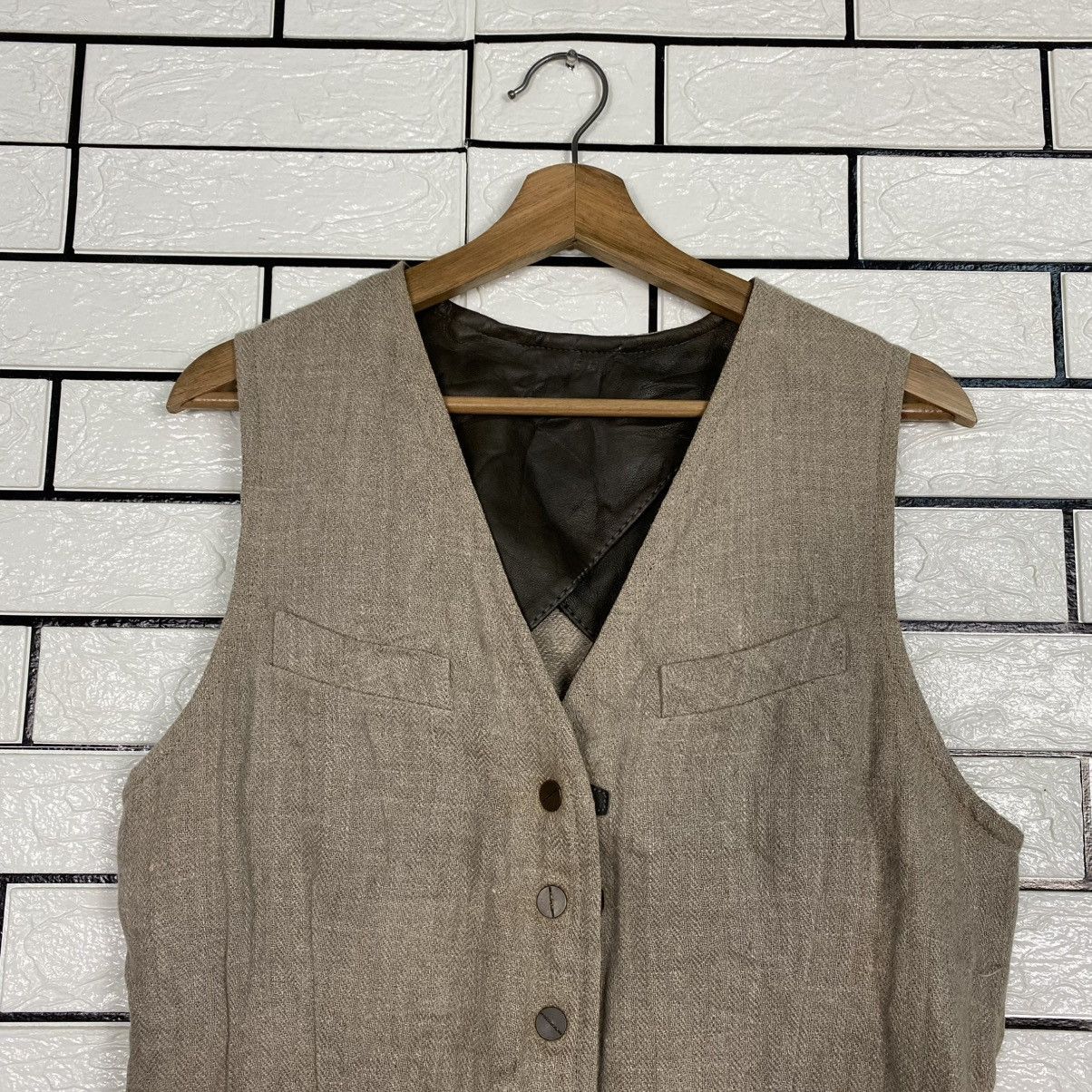 Isaac Sellam Experience 🔥RARE🔥Vintage Reversible Leather Vest Jacket Isaac Sellam Size US M / EU 48-50 / 2 - 14 Thumbnail