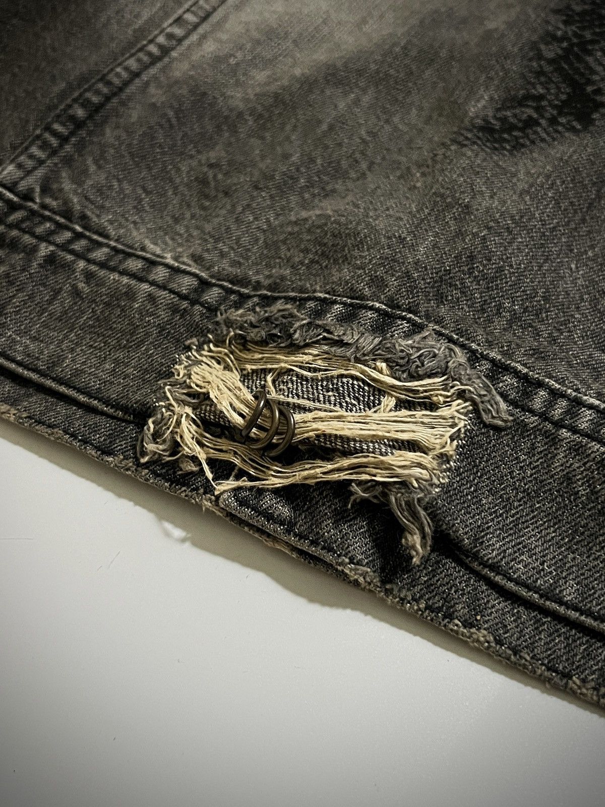 Japanese Brand Midas Archive Distressed Fur Jacket VKei Y2K Custom Rings Size US M / EU 48-50 / 2 - 16 Thumbnail