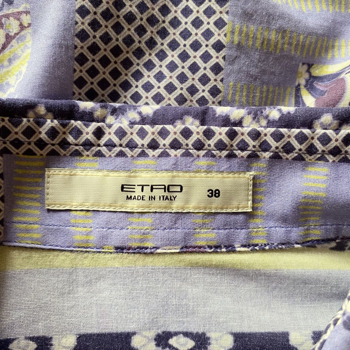 Etro Etro Purple Patchwork Print Long Sleeve Shirt Size XS / US 0-2 / IT 36-38 - 21 Thumbnail