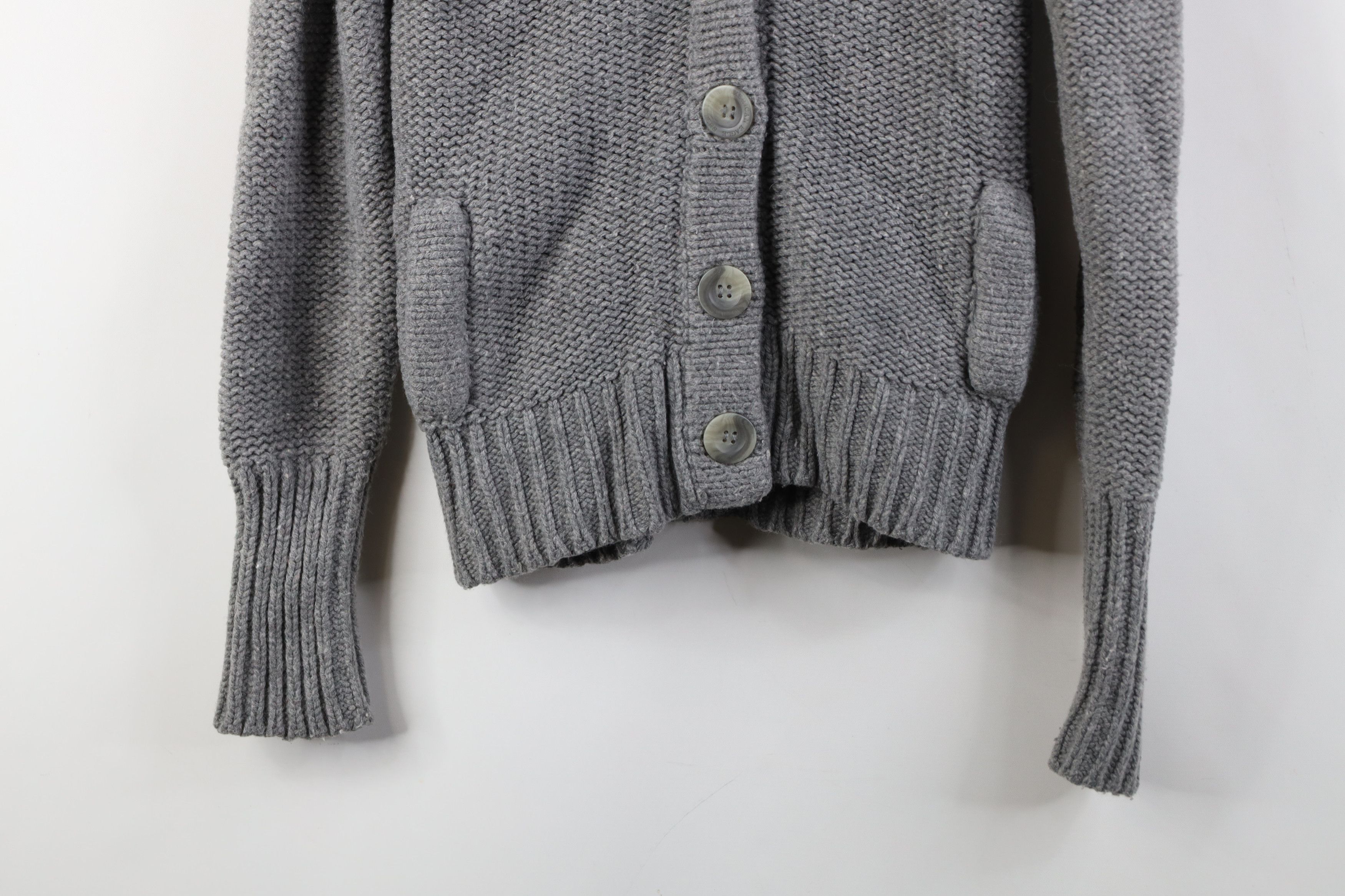 American Eagle Outfitters Vintage Y2K American Eagle Wool Chunky Knit Cardigan Sweater Size M / US 6-8 / IT 42-44 - 3 Thumbnail