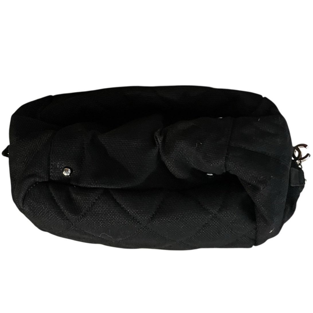Chanel Chanel Biarritz Black Quilted Canvas Bowler Bag Size ONE SIZE - 17 Thumbnail