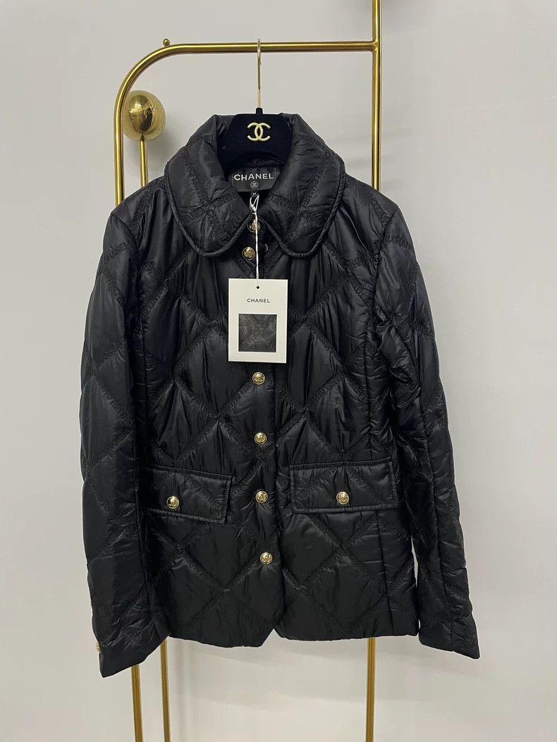 Chanel Chanel Quilted Black Cotton Jacket - dmc Size US M / EU 48-50 / 2 - 1 Thumbnail