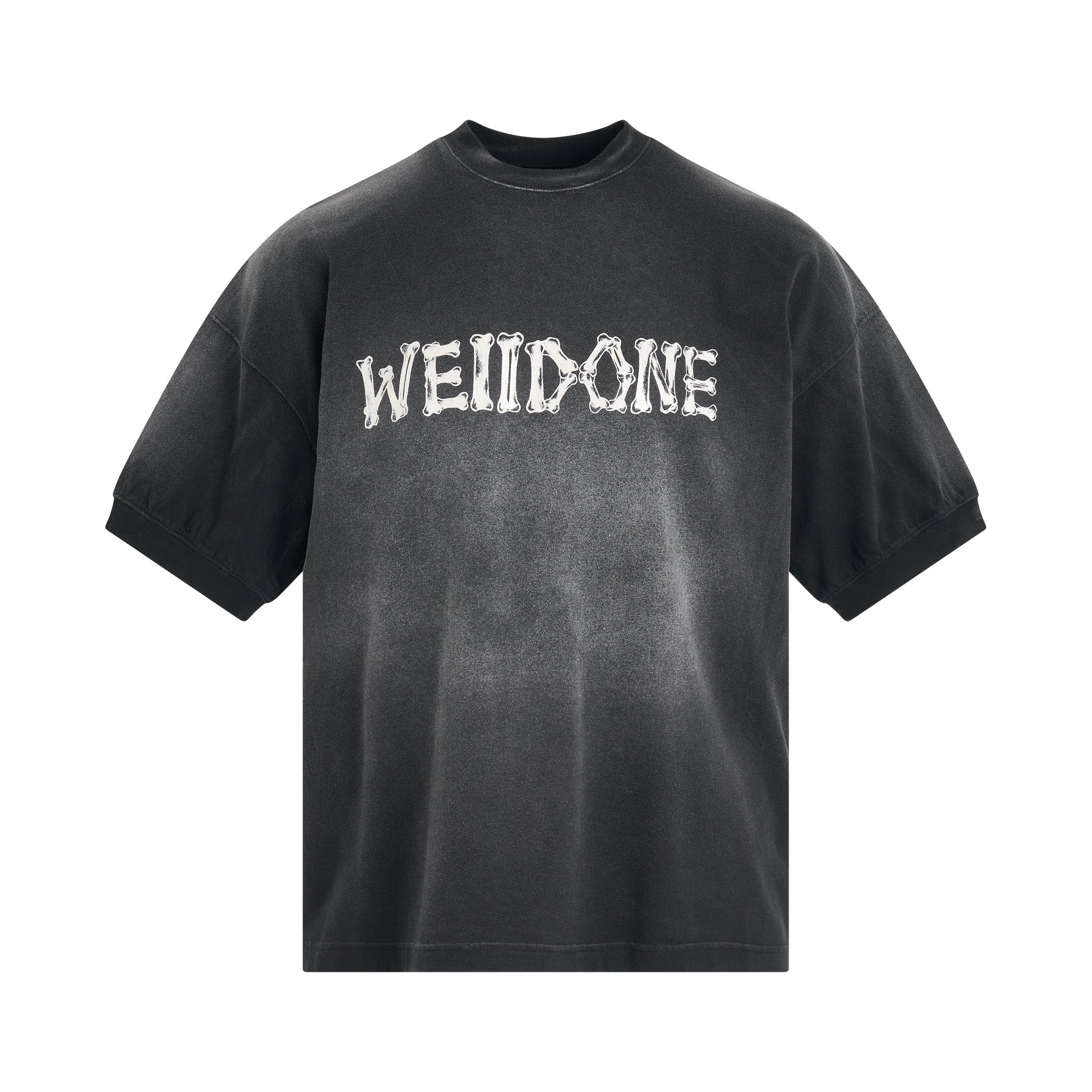 WE11DONE o1mris0824 Ribbed Logo T-Shirt in Black Size US L / EU 52-54 / 3 - 1 Thumbnail