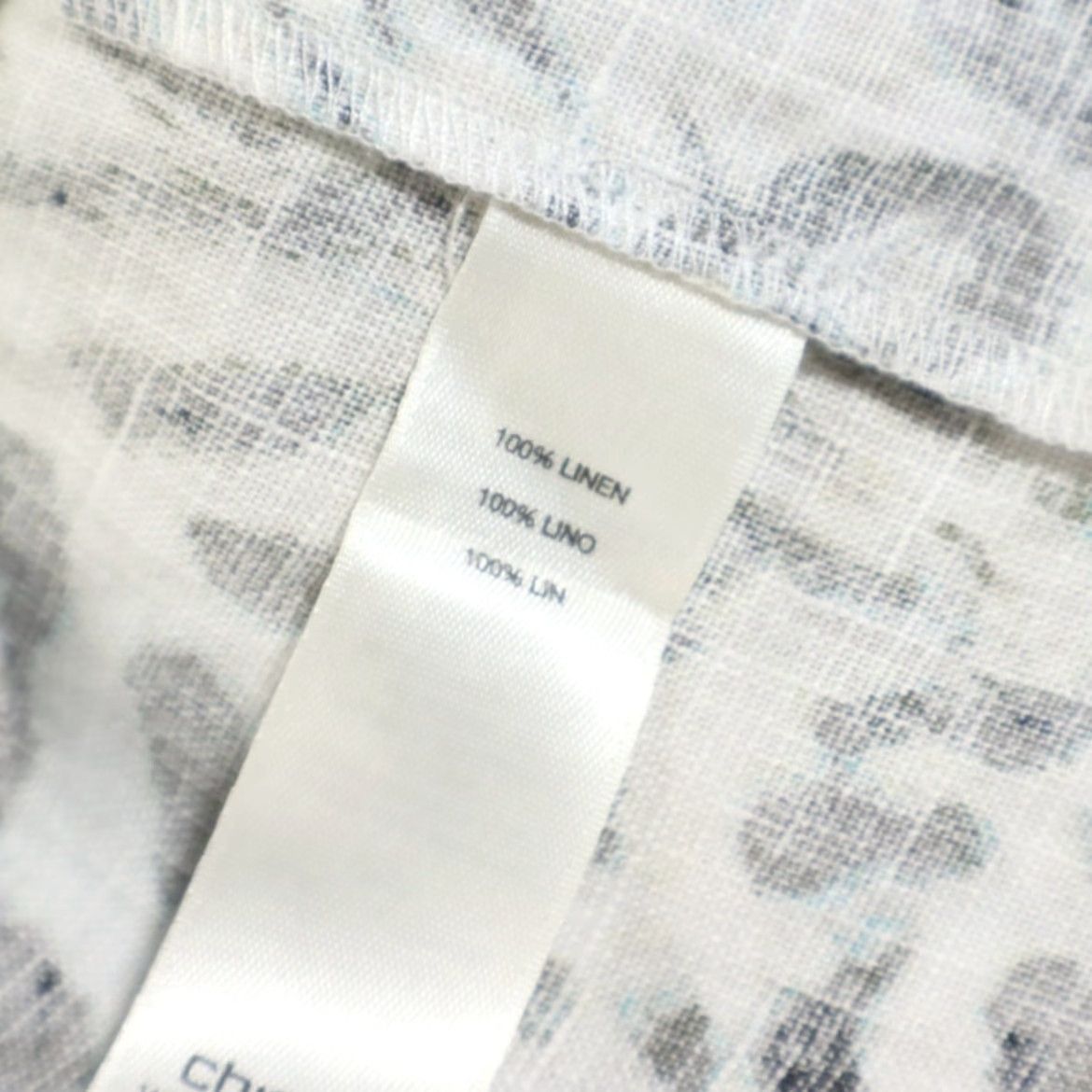 Vintage Chicos Jacket Women's White Leopard Print Open Front Linen 3 Size XS / US 0-2 / IT 36-38 - 7 Thumbnail