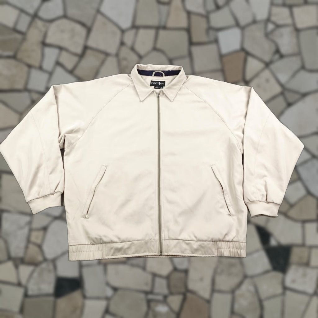 Footjoy VINTAGE FootJoy Jacket Mens XL Beige Golf Windbreaker Full Zip Bomber Coat Size US XL / EU 56 / 4 - 1 Thumbnail