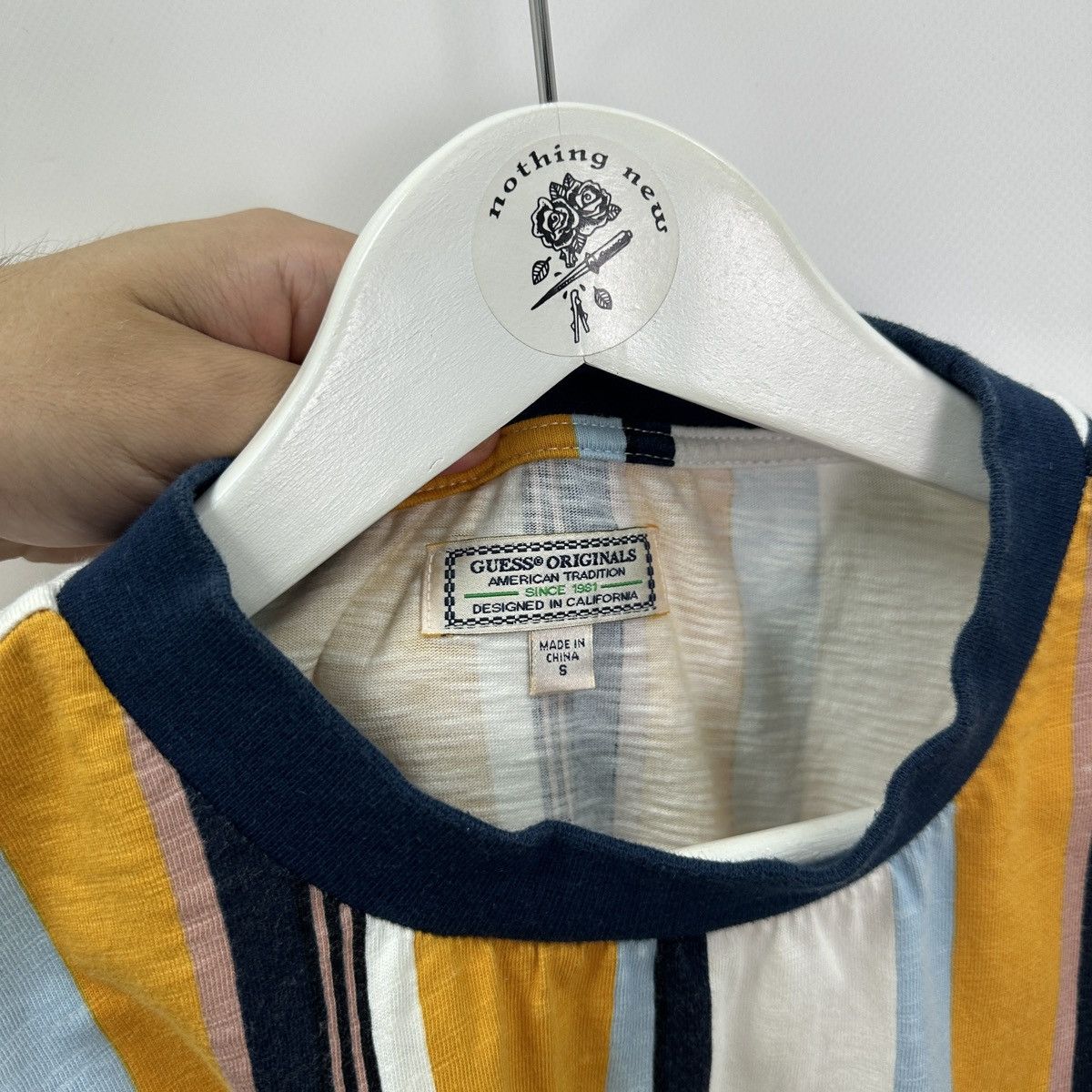 Guess Guess Embroidered Striped oversize tee classic hype og y2k Size US S / EU 44-46 / 1 - 4 Thumbnail