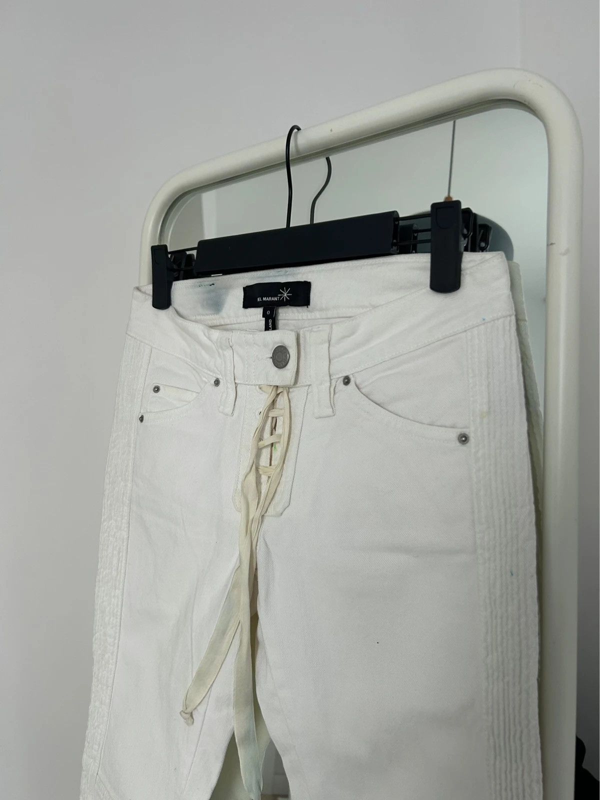 Isabel Marant Isabel Marant White Slim Pants Size 25" / US 0 / IT 36 - 3 Thumbnail