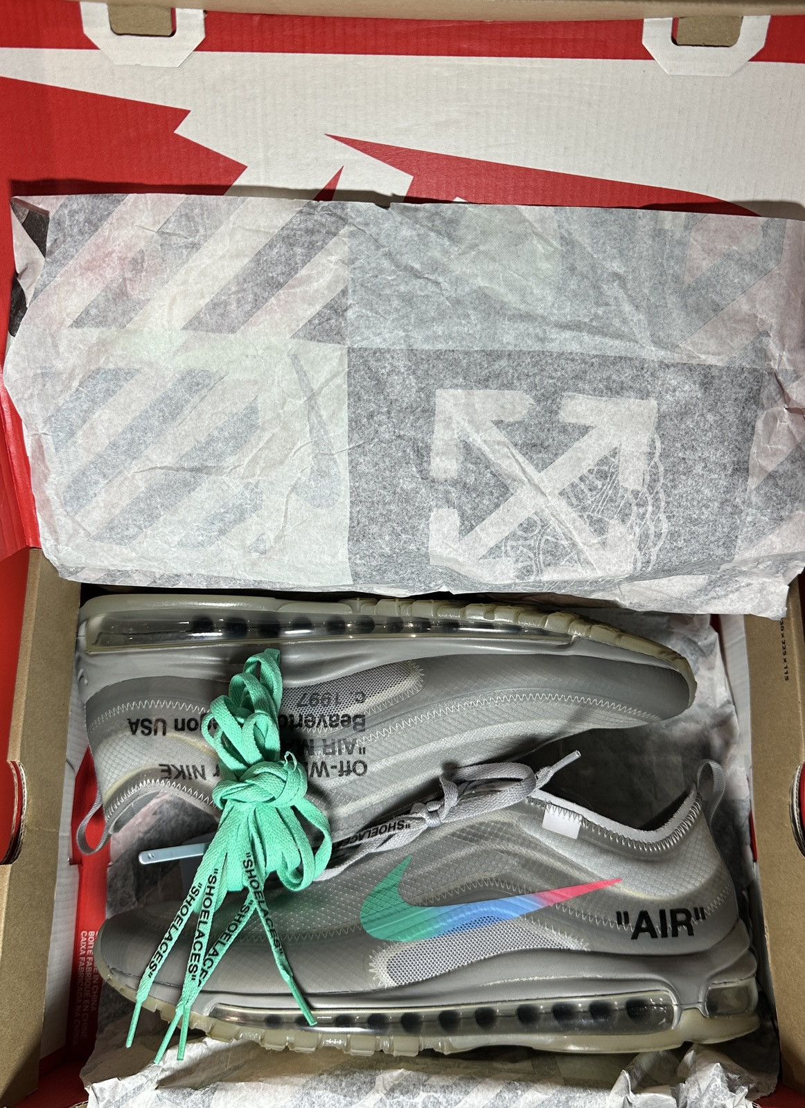 Nike × Off-White Size 10 - Off-White X Air Max 97 Menta Size US 10 / EU 43 - 9 Thumbnail