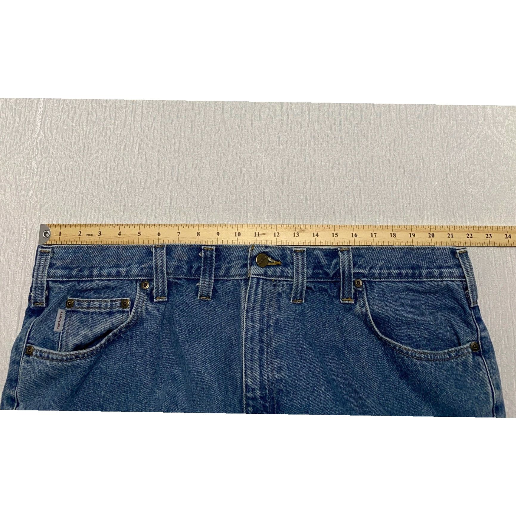 Carhartt Carhartt Jeans B460 LVB Relaxed Fit Mens 44x32 Blue Straight Denim Cotton Pockets Button Zip Size US 44 / EU 60 - 6 Thumbnail