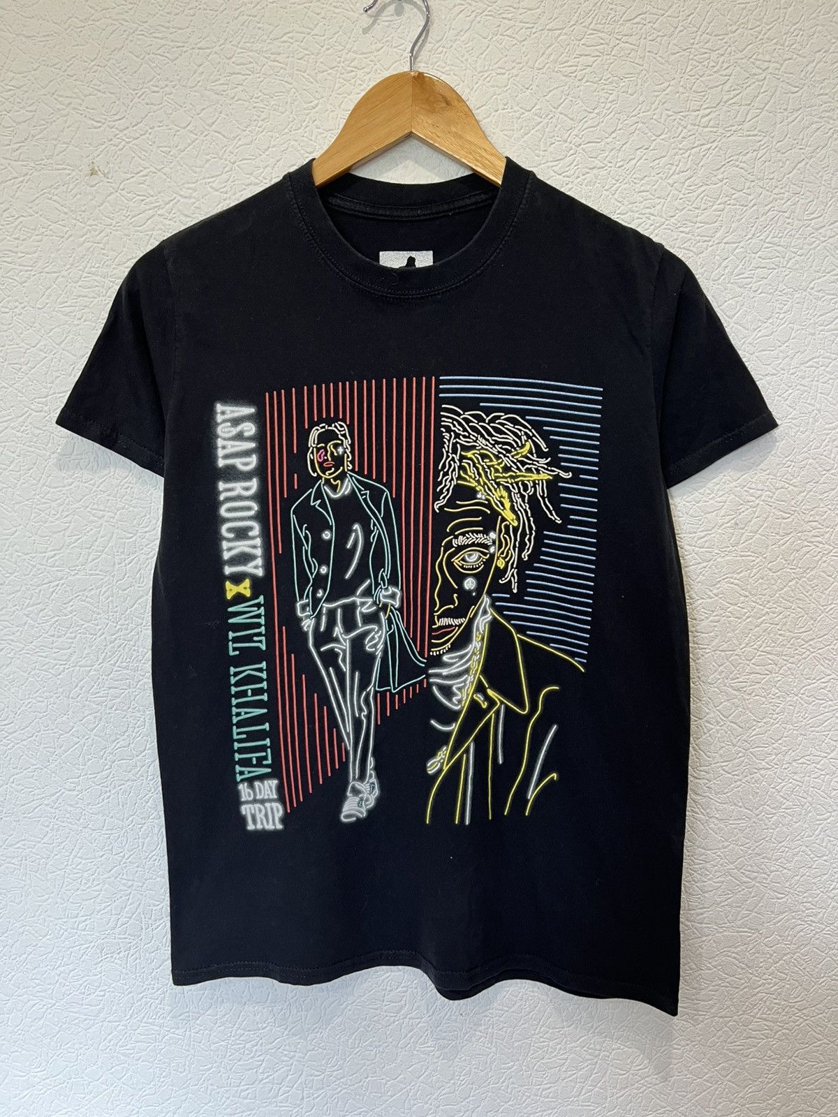 A$AP Rocky × Wiz Khalifa Asap Rocky Wiz Khalifa Black T Shirt Tee 2015 Size US S / EU 44-46 / 1 - 1 Thumbnail