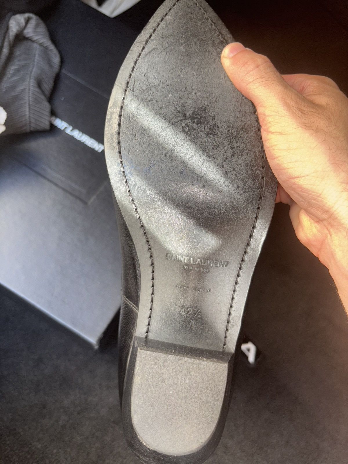 Yves Saint Laurent YVES SAINT LAURENT RIVERSIDE LEATHER 41 1/2 Size US 9.5 / EU 42-43 - 4 Thumbnail