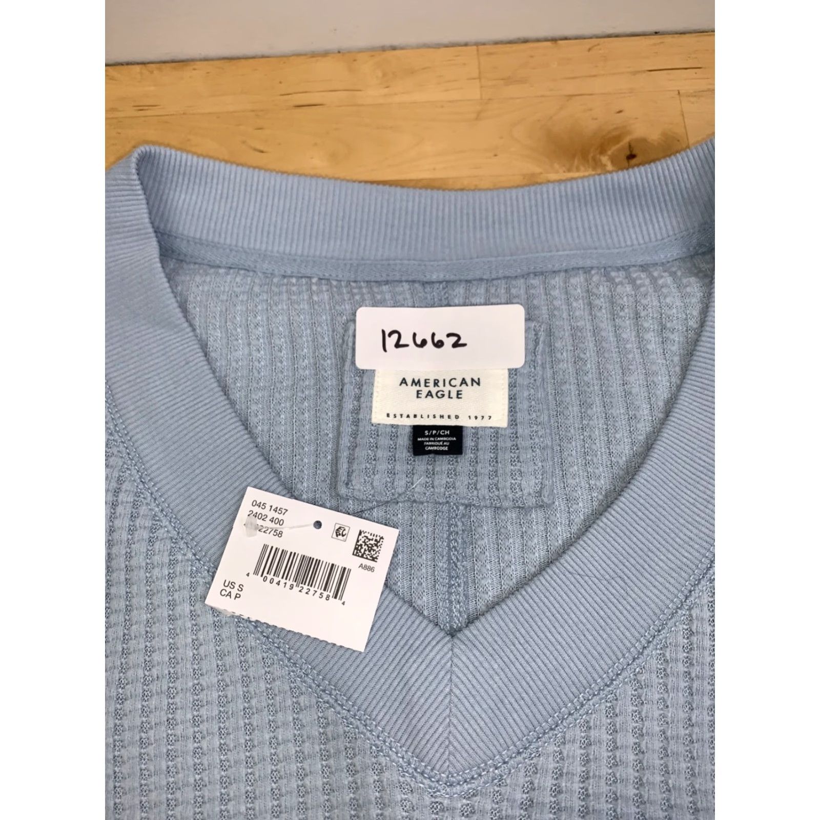 American Eagle Outfitters American Eagles Outfitters V Neck Sweater Womens S Blue Oversize Pullover 12662 Size S / US 4 / IT 40 - 2 Thumbnail