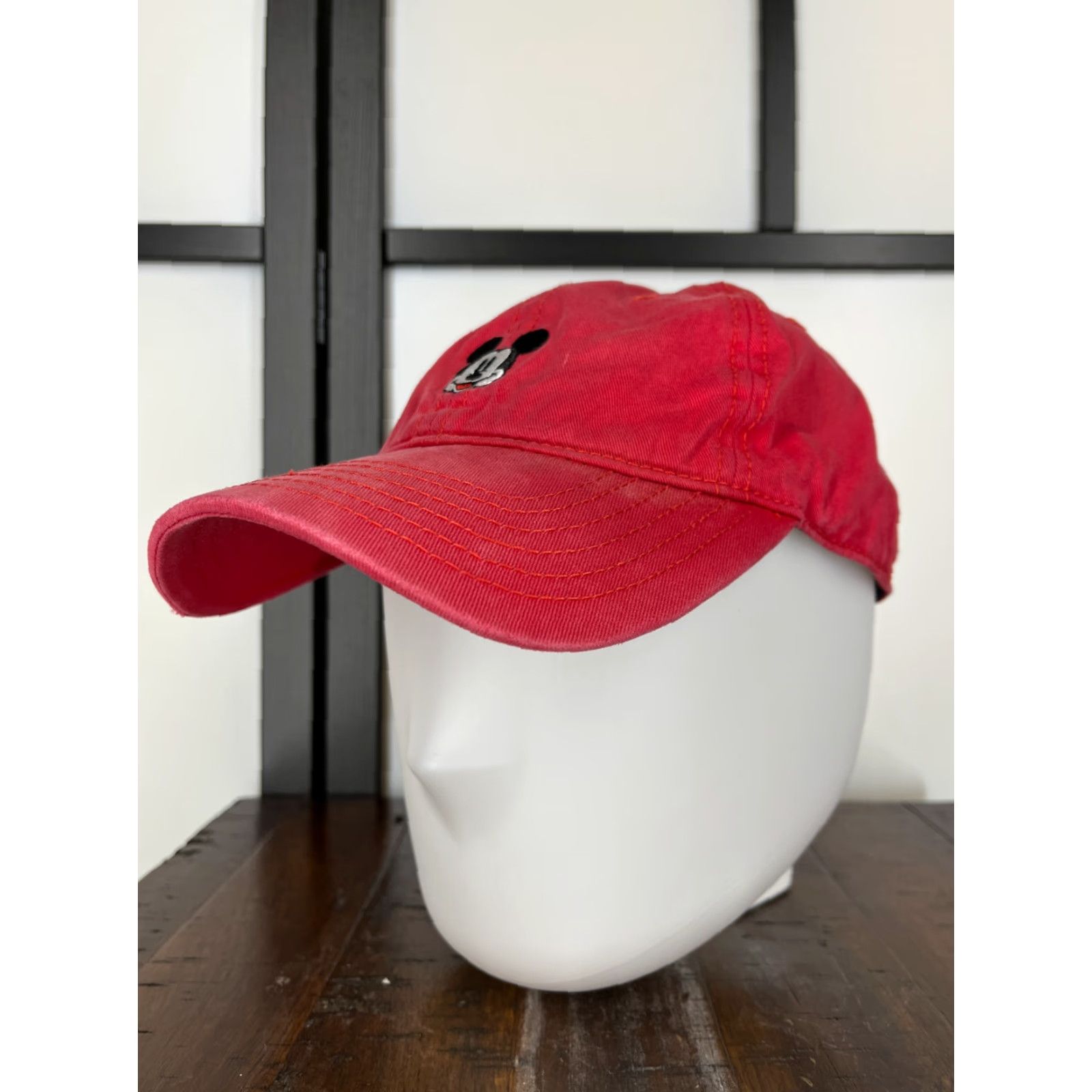 Disney Disney Mickey Mouse Hat Cap Strap Back One Size Red Cotton Twill Baseball Cap Disney Parks Authentic Adult Unisex Accessories Mens Womens Boys Girls Size ONE SIZE - 4 Thumbnail