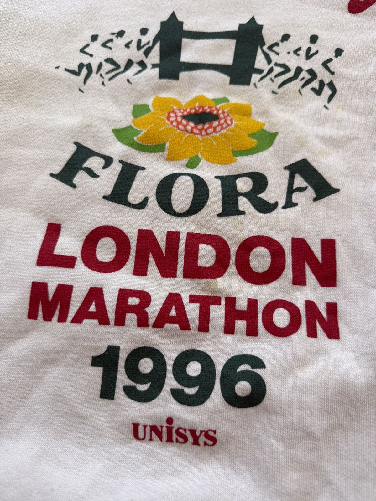 Asics 🏃🏻 Vintage 1996 Asics Floral London marathon sweater England Size US XL / EU 56 / 4 - 3 Thumbnail