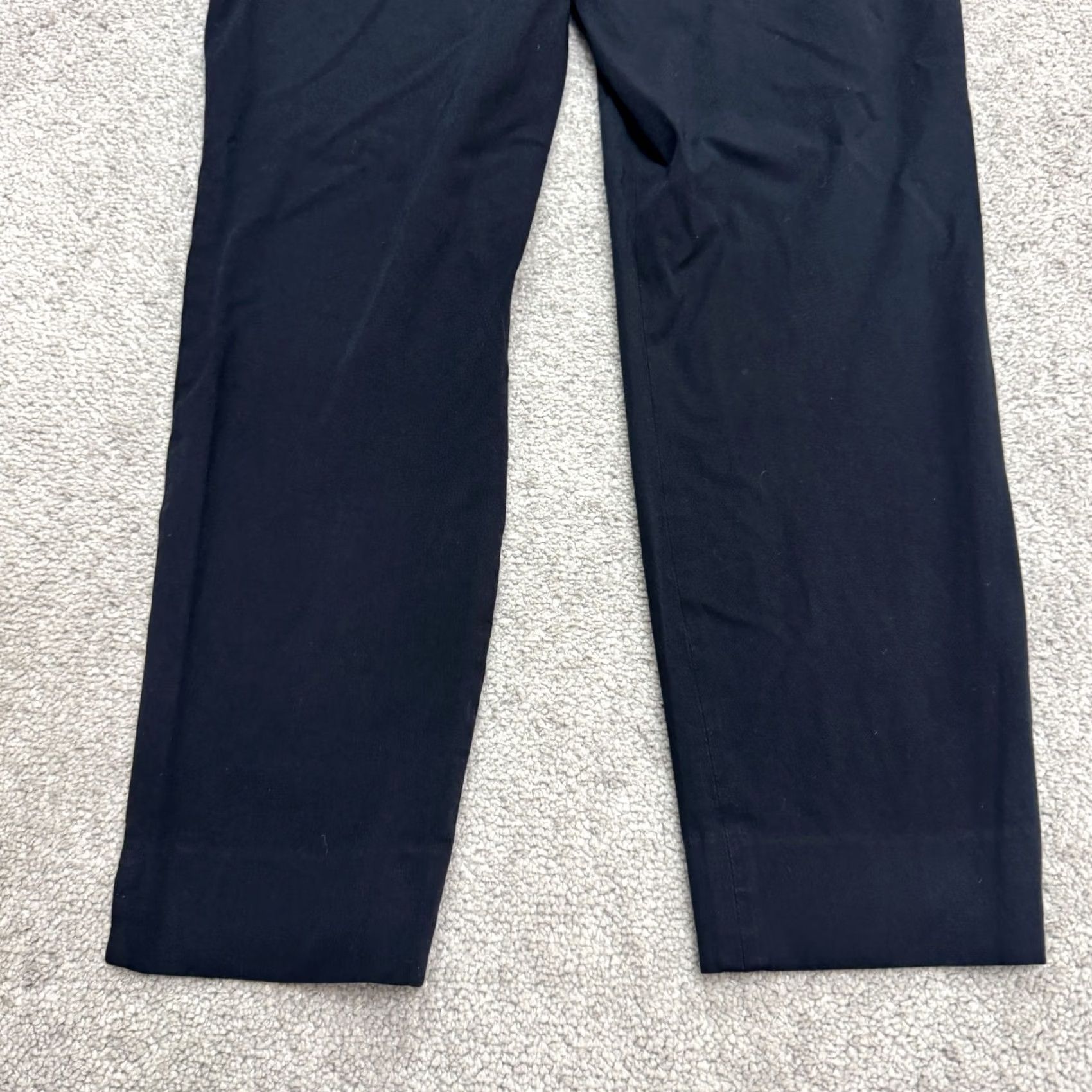 Theory Theory Womens Pants Slim Fit Ankle 10 Navy Blue Zip Stretch Comfortable Breathable Casual Dressy Business Size 32" / US 10 / IT 46 - 4 Thumbnail