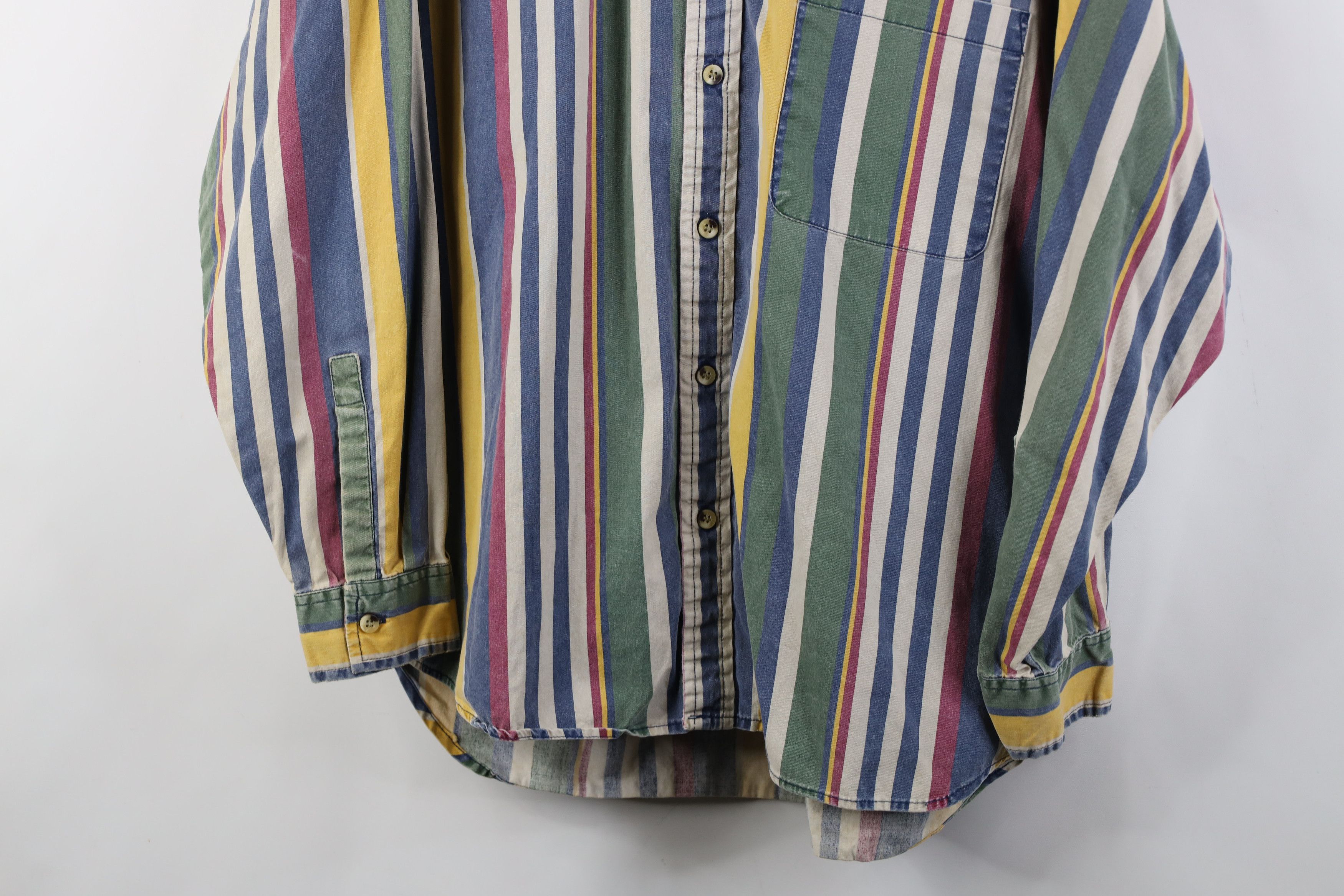 Vintage Vintage 90s Streetwear Rainbow Striped Button Down Shirt Size US M / EU 48-50 / 2 - 3 Thumbnail