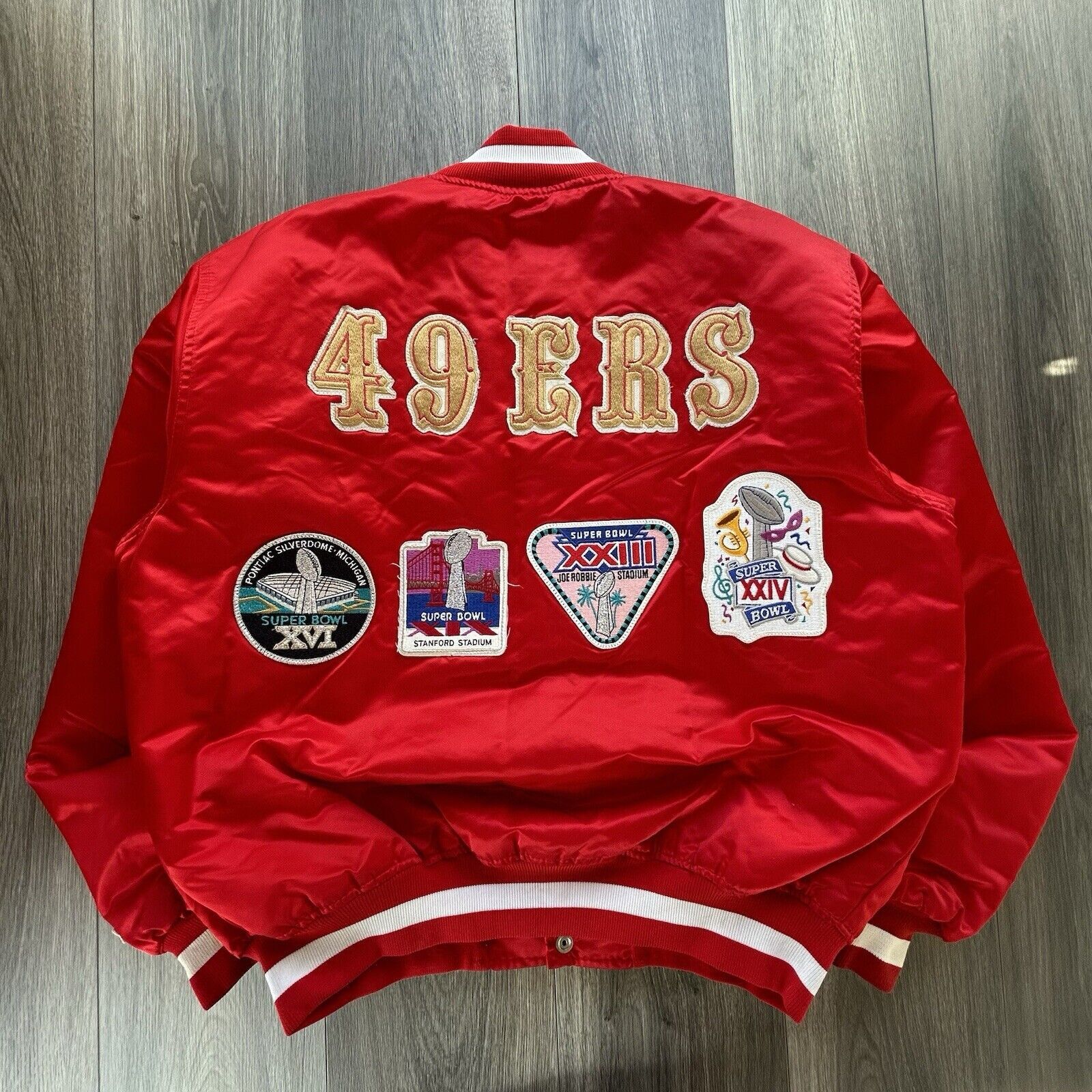 Starter San Francisco 49ers Joe Montana Bomber Jacket Super Bowl Size US XL / EU 56 / 4 - 1 Thumbnail