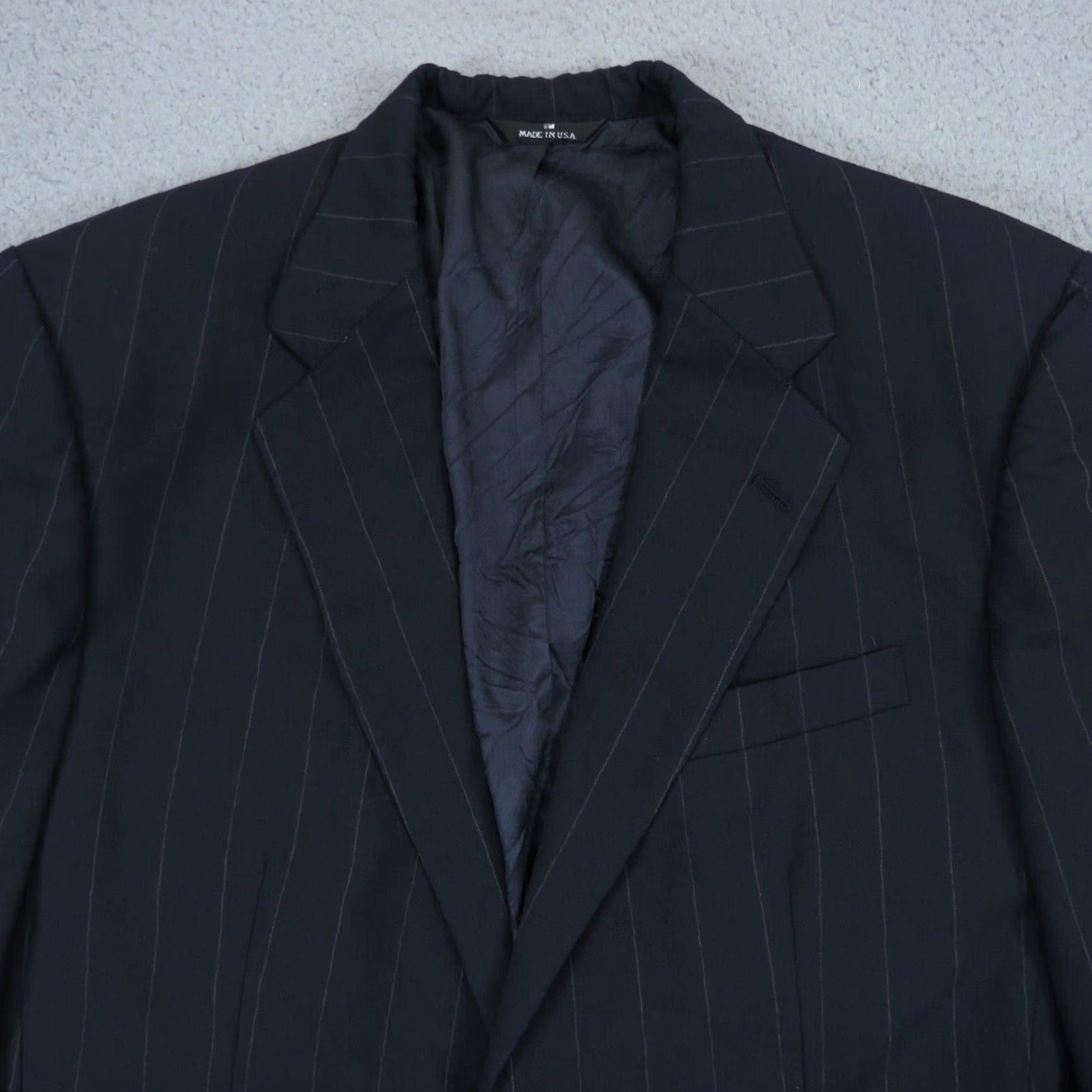Polo Ralph Lauren VINTAGE Polo Ralph Lauren Blazer 44R Pinstripe Jacket University 80s Mens Jacket Blazer Size 44 Blue Size US XXL / EU 58 / 5 - 3 Thumbnail