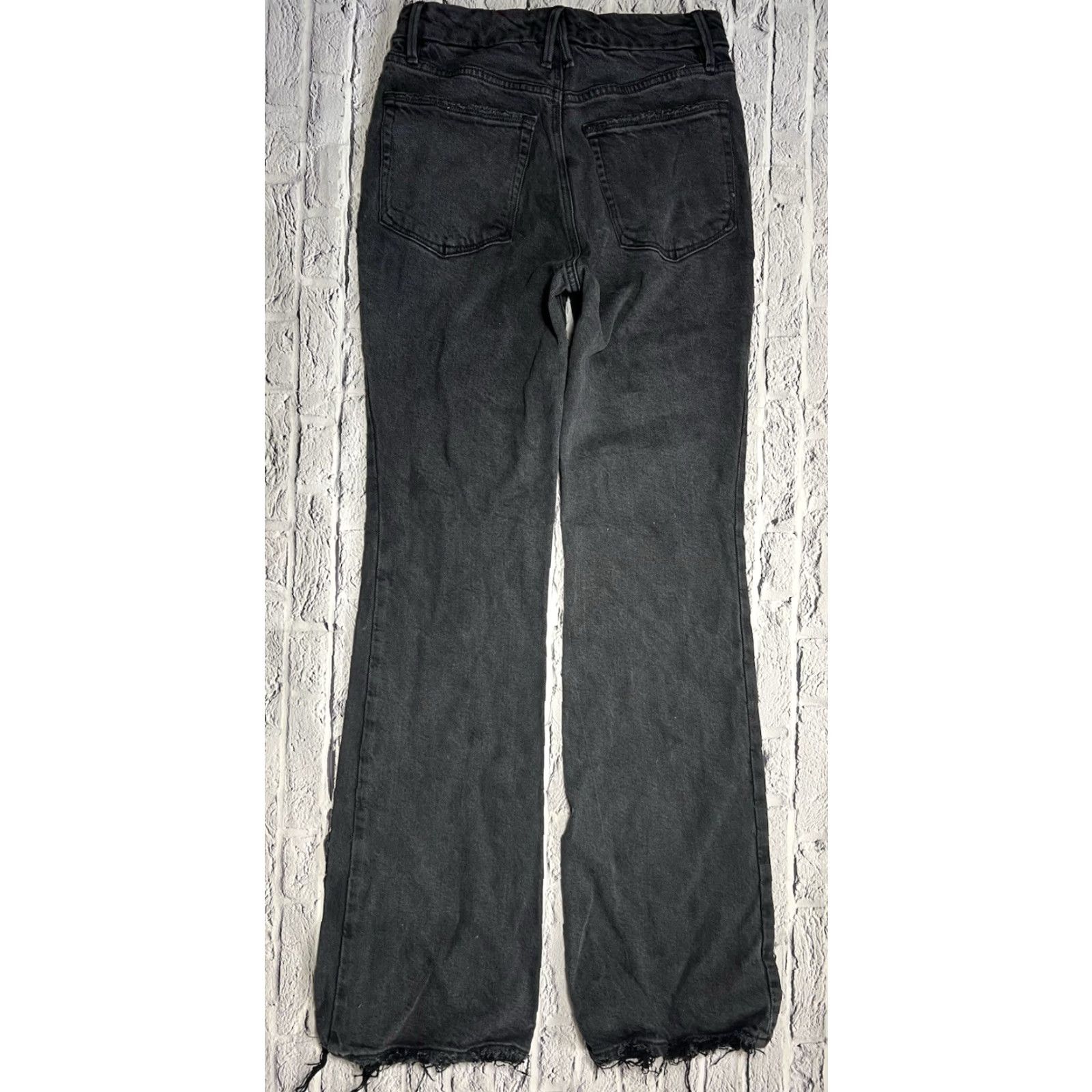 Good American Good American Women's Size 2/26 Classic Boot Bootcut Frayed Stretch Jeans Size 26" / US 2 / IT 38 - 4 Thumbnail