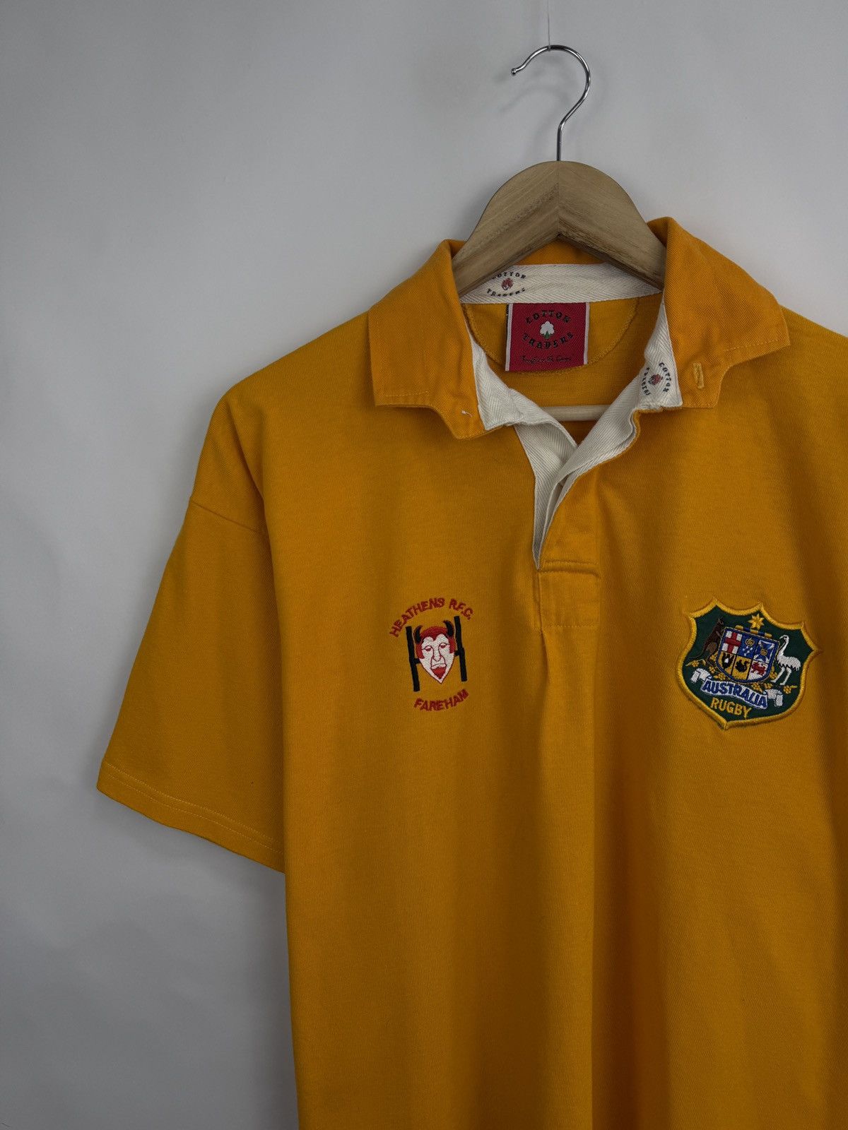 Cotton Traders 🏉🇦🇺 Vtg 90s Cotton Traders Australia Rugby Heathens Fareham Size US L / EU 52-54 / 3 - 3 Thumbnail