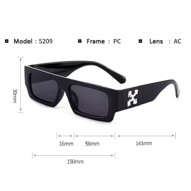 Electric Visual New X-print Sunglasses UNISEX Small Square Glasses Punk Size ONE SIZE - 3 Thumbnail