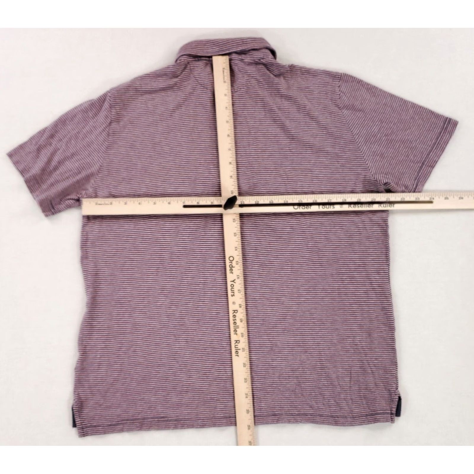 Faherty Faherty Polo Shirt Purple Black Stripped Short Sleeve Mens M Size US M / EU 48-50 / 2 - 5 Thumbnail