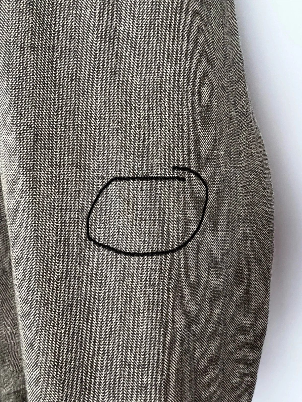 Hugo Boss Hugo Boss Handcrafted Brown Linen Cotton Herringbone Blazer Size 40R - 8 Thumbnail