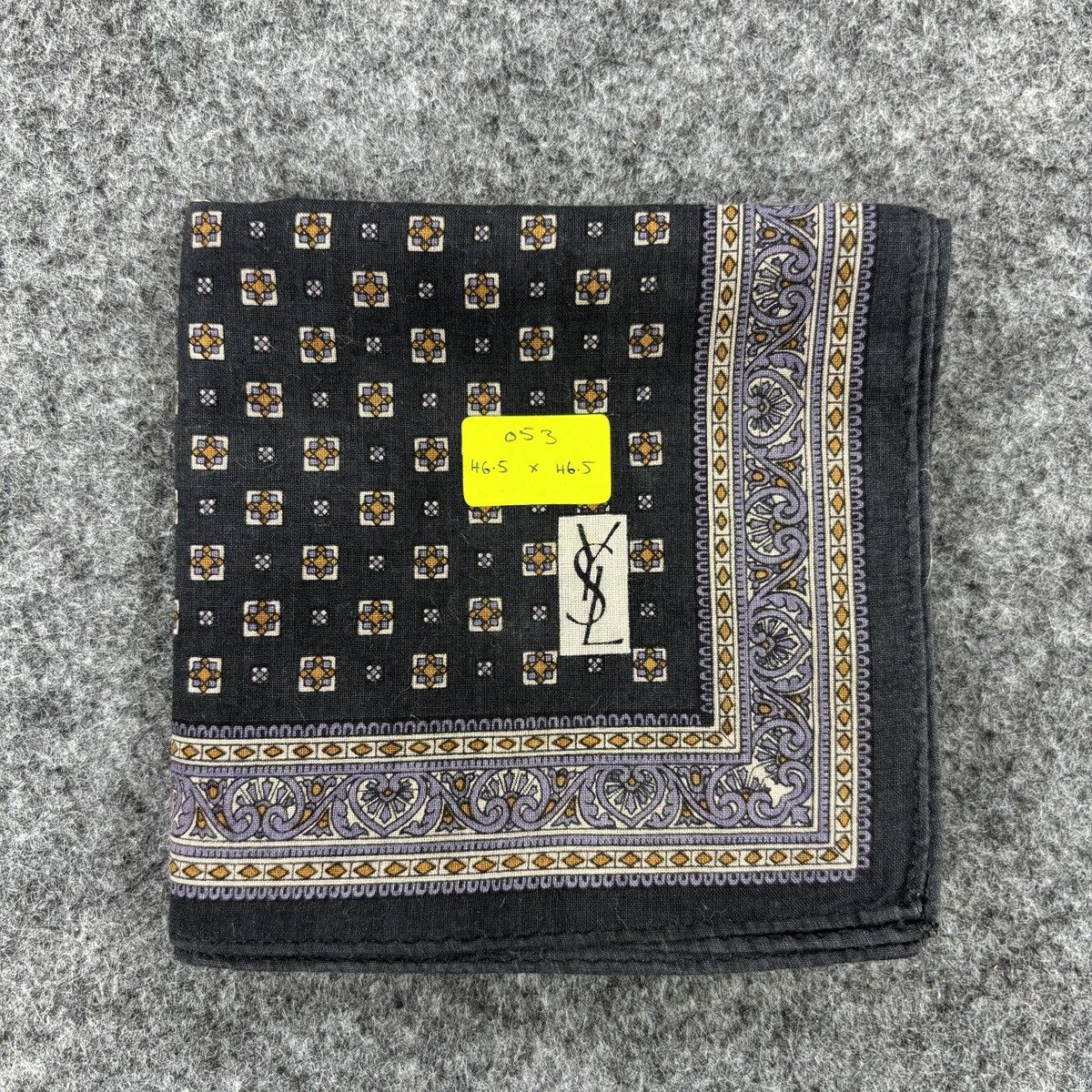 Vintage × Yves Saint Laurent YSL Handkerchief # E053 # Bandana # Neckerchief Size ONE SIZE - 8 Thumbnail