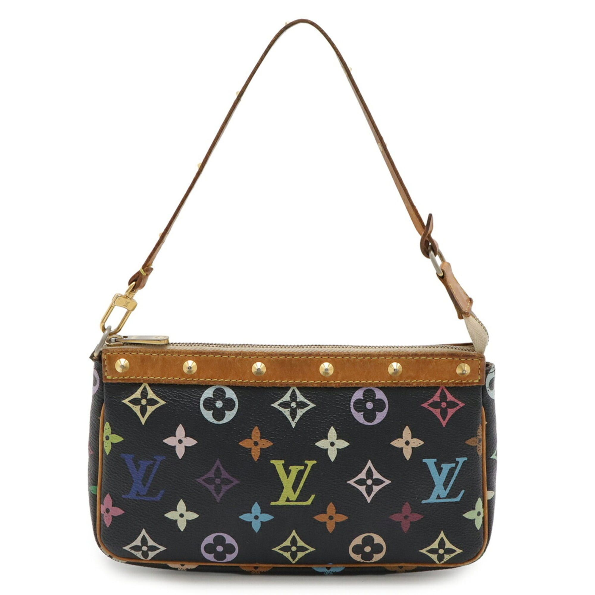 LOUIS VUITTON Monogram Multicolore Pochette Accessoires Bag Pouch Noir Black M92648