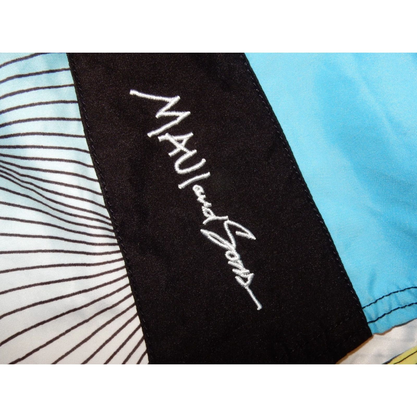 Vintage Maui & Sons Men's Board Shorts Size 34 Blue 34 Size US 34 / EU 50 - 2 Thumbnail